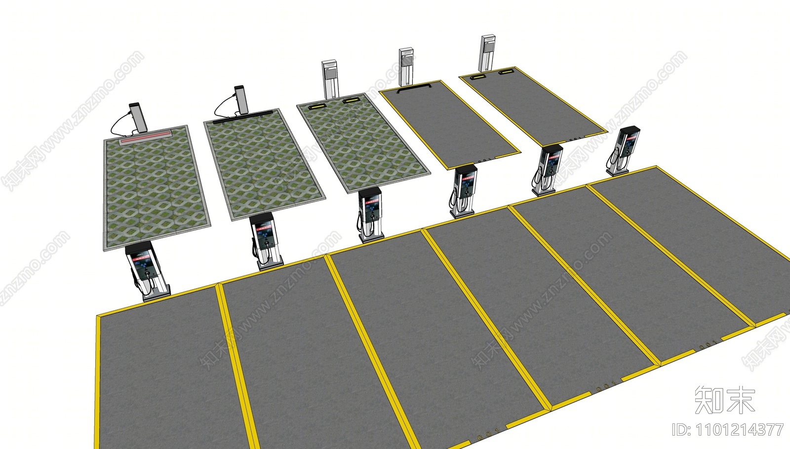 现代充电桩SU模型下载【ID:1101214377】