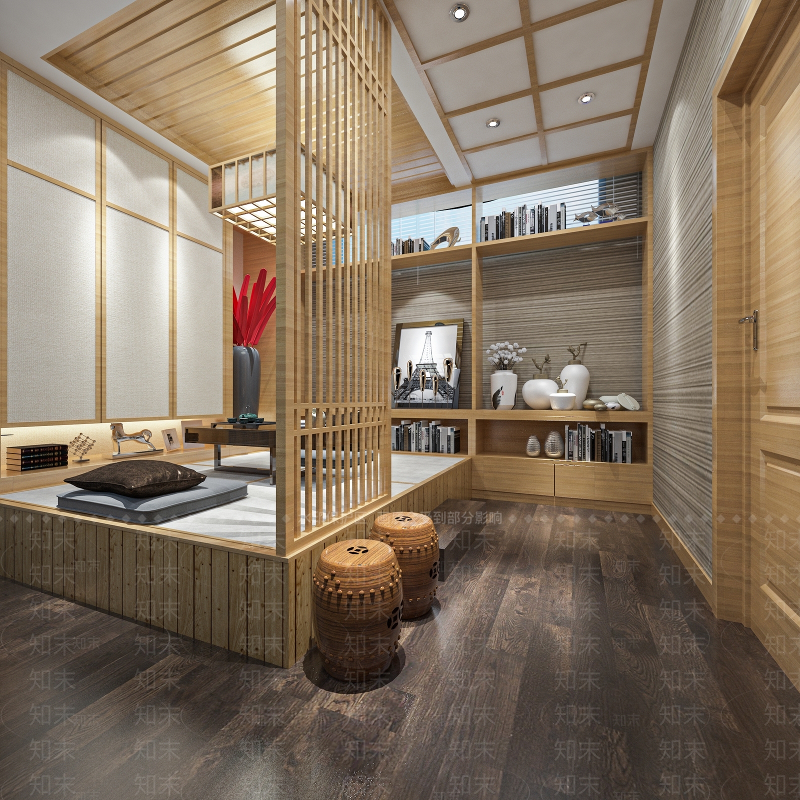 日式料理店包厢SU模型下载【ID:1101222950】_知末su模型网