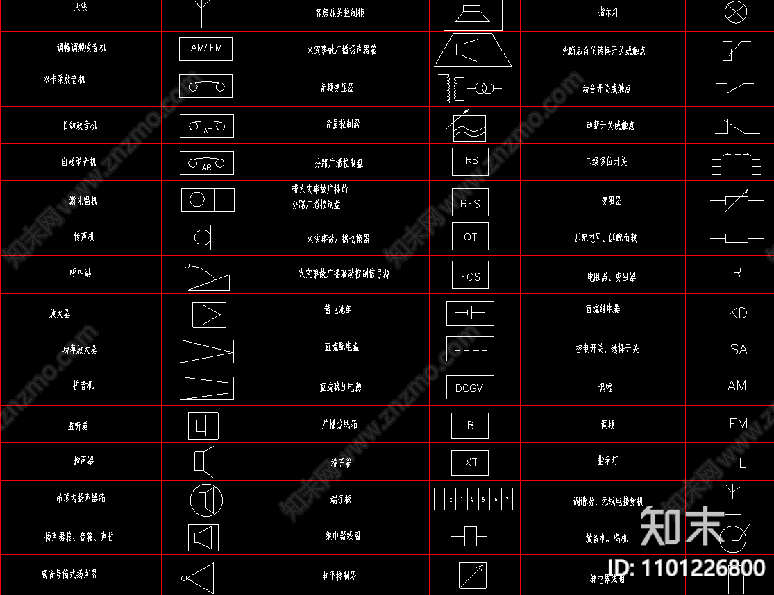 安防系统图形符号施工图下载