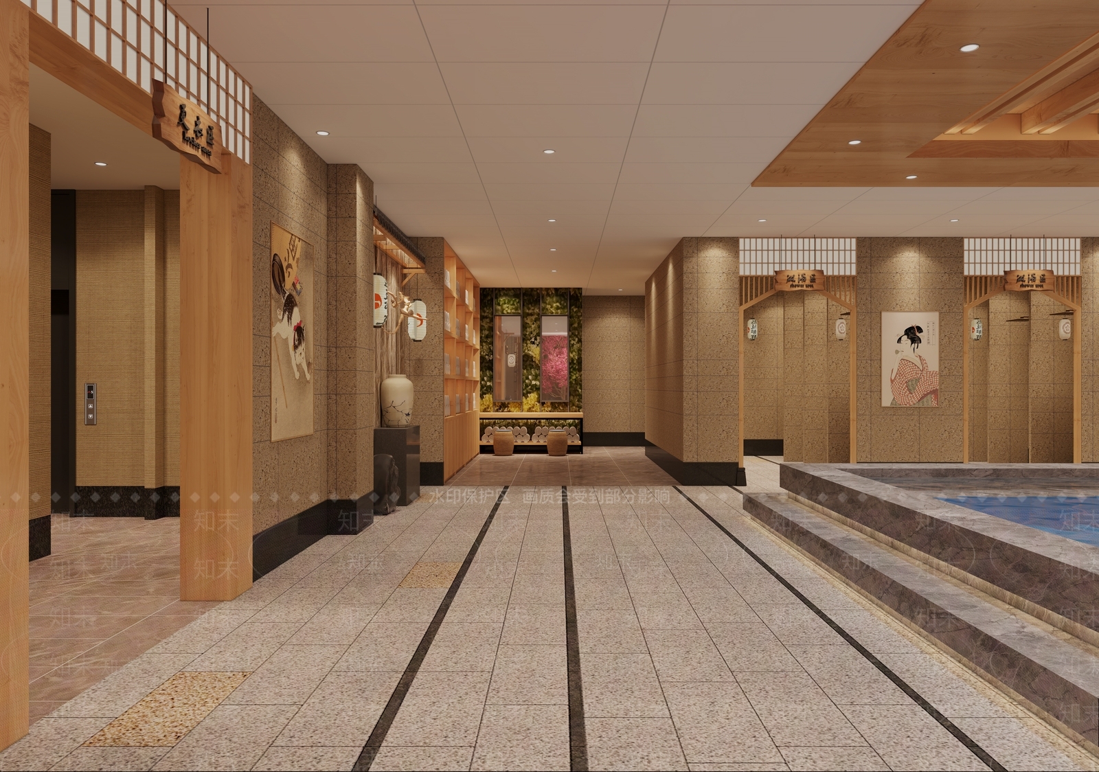 日式洗浴中心3D模型下载【ID:1101230058】