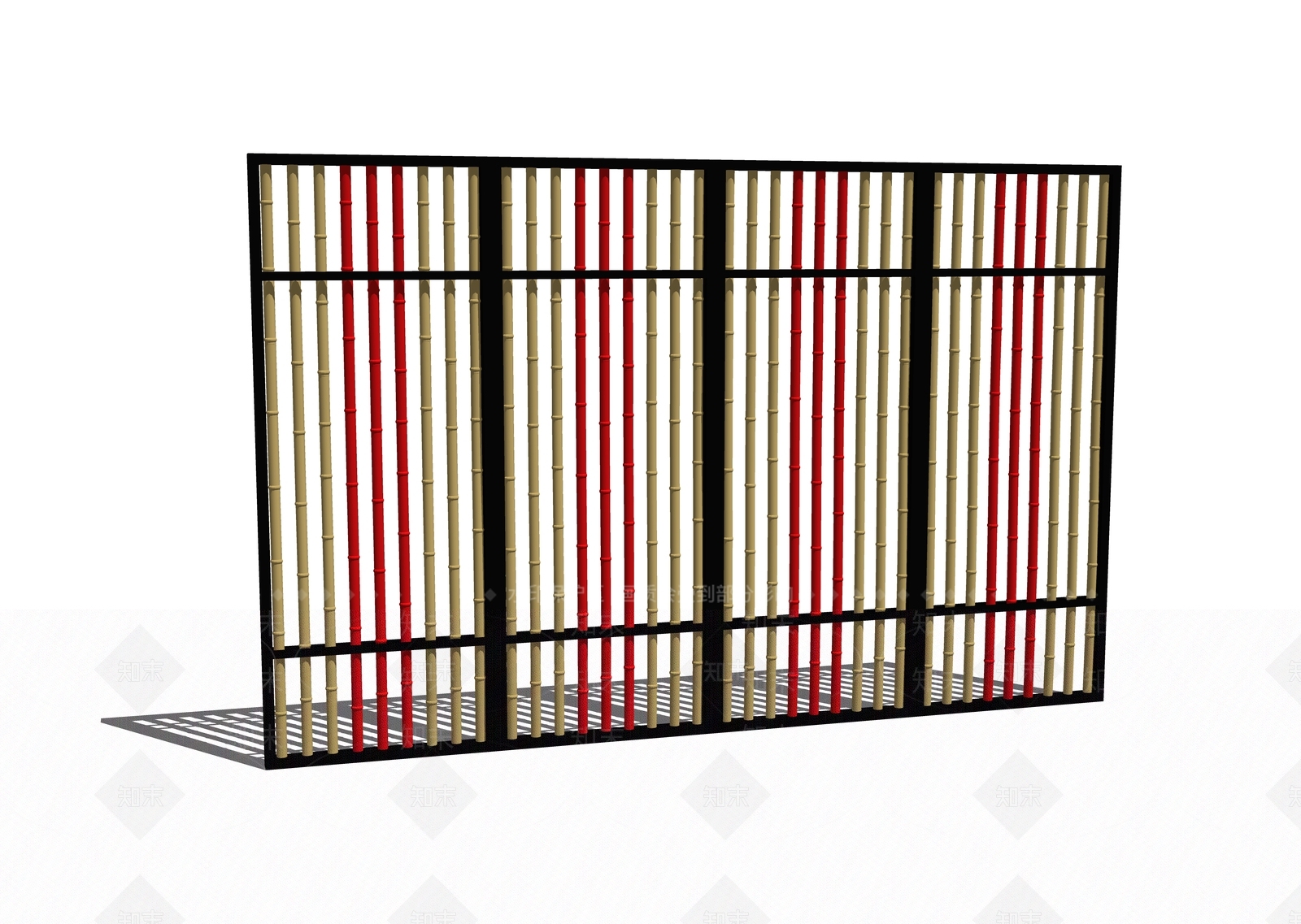 中式竹子屏风SU模型下载【ID:1101242169】