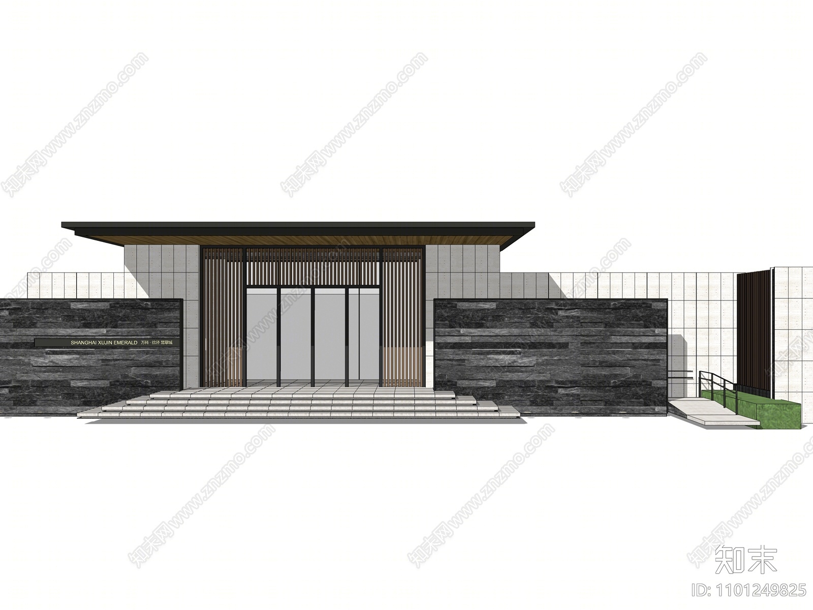 现代入口大门SU模型下载【ID:1101249825】