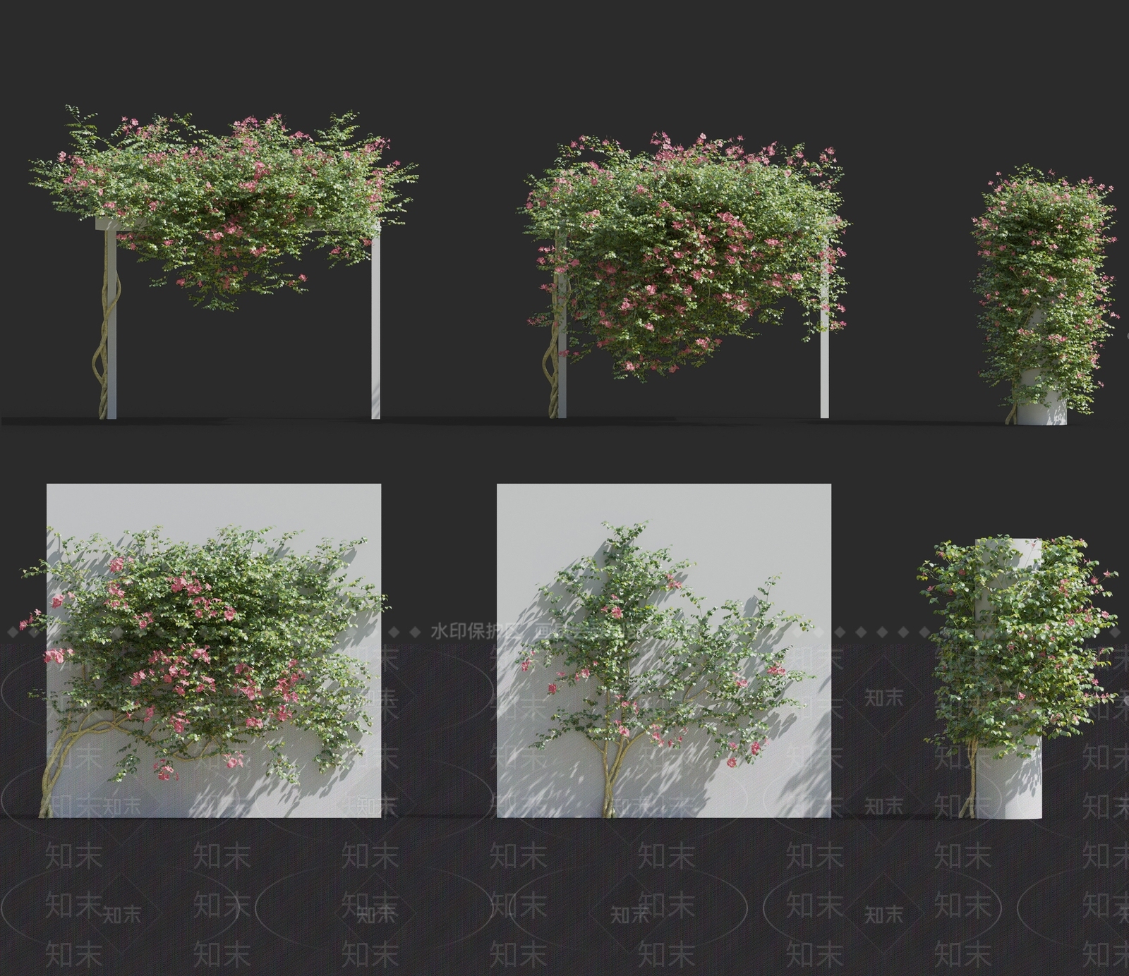 现代绿植墙3D模型下载【ID:1101254153】