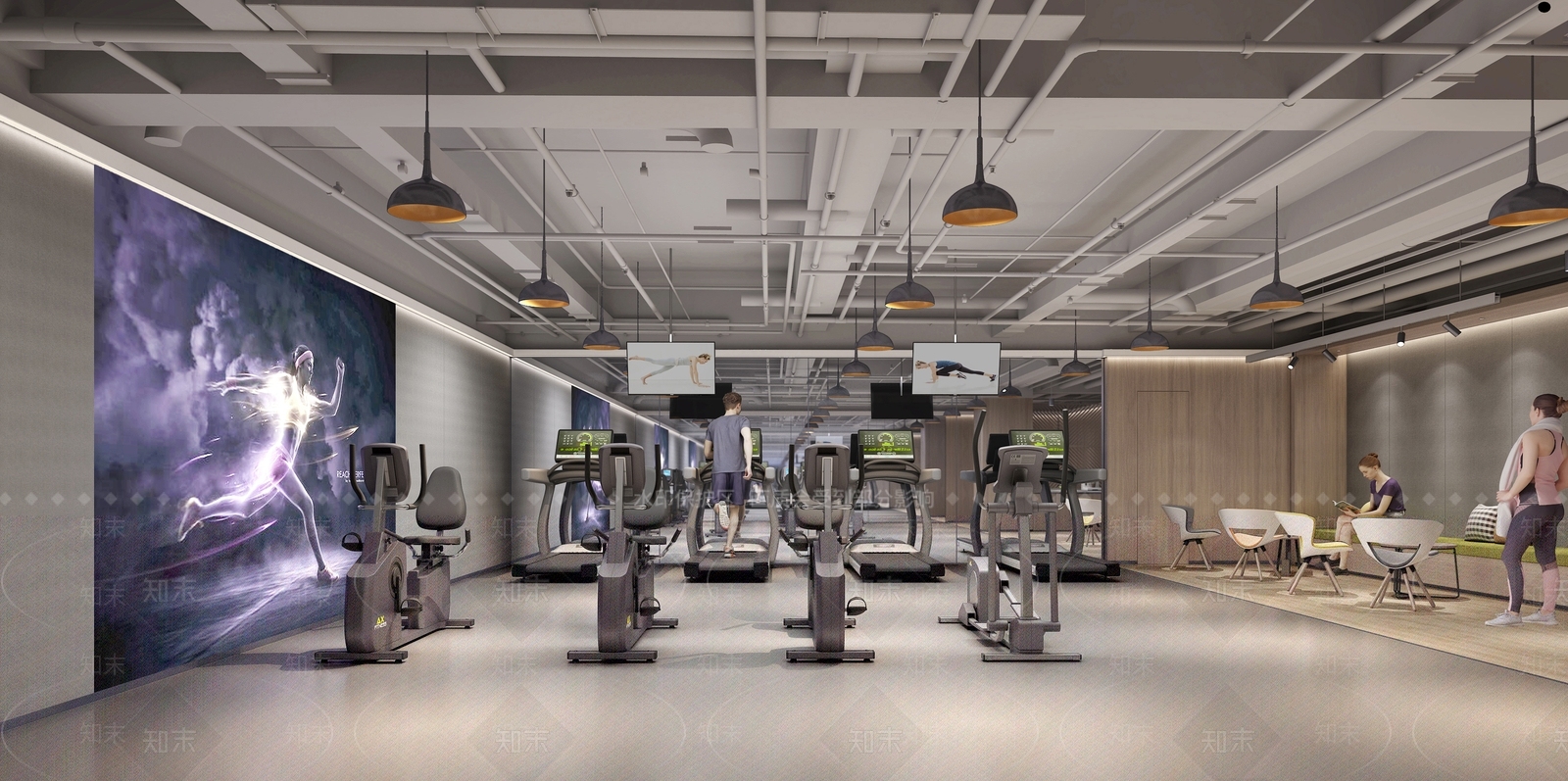 现代健身房3D模型下载【ID:1101254671】
