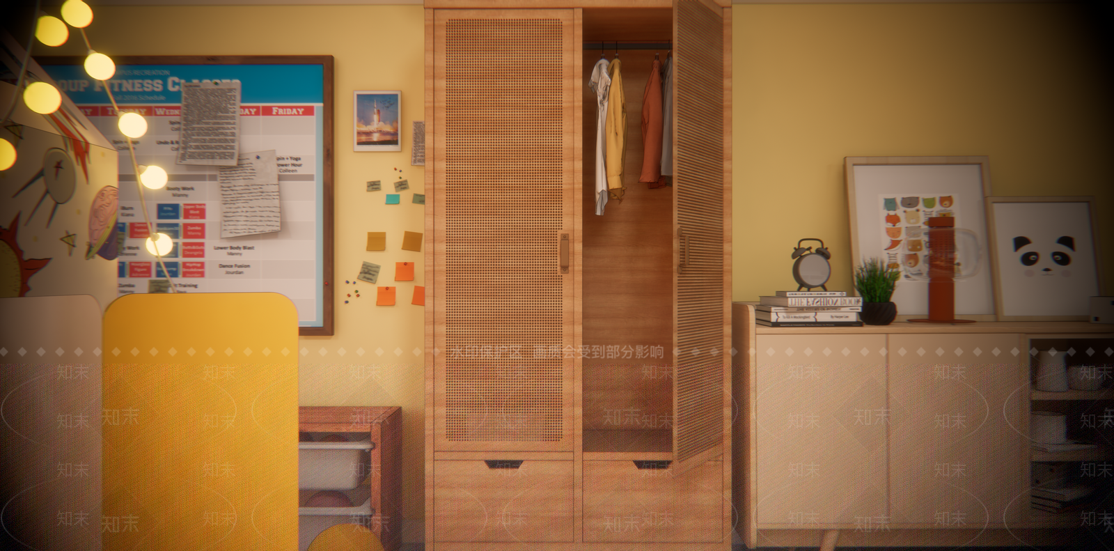 现代儿童房SU模型下载【ID:1101359516】