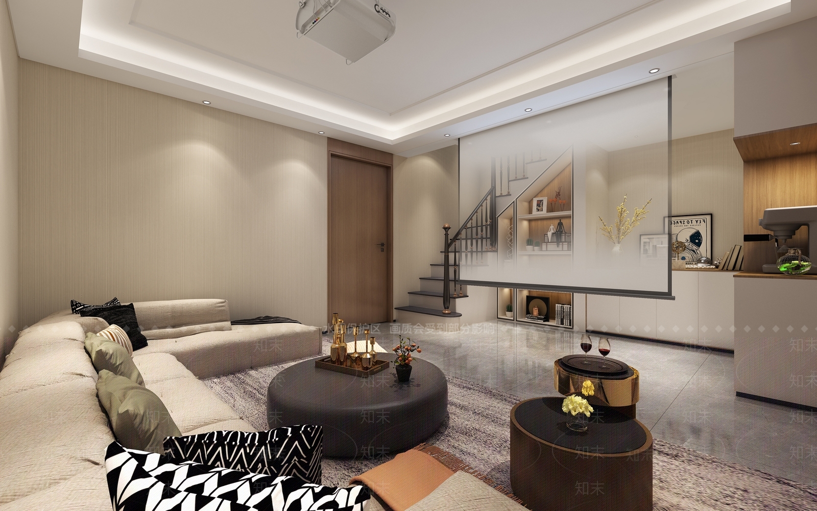 现代家居影音室3D模型下载【ID:1101262351】