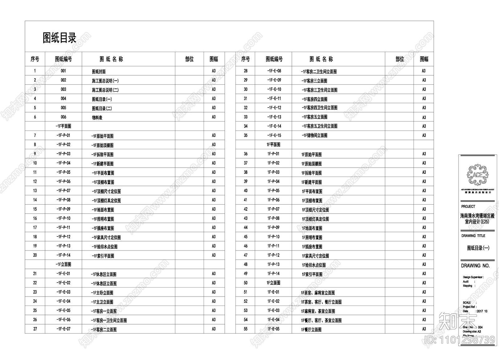 现代别墅整套施工图cad施工图下载【ID:1101298739】