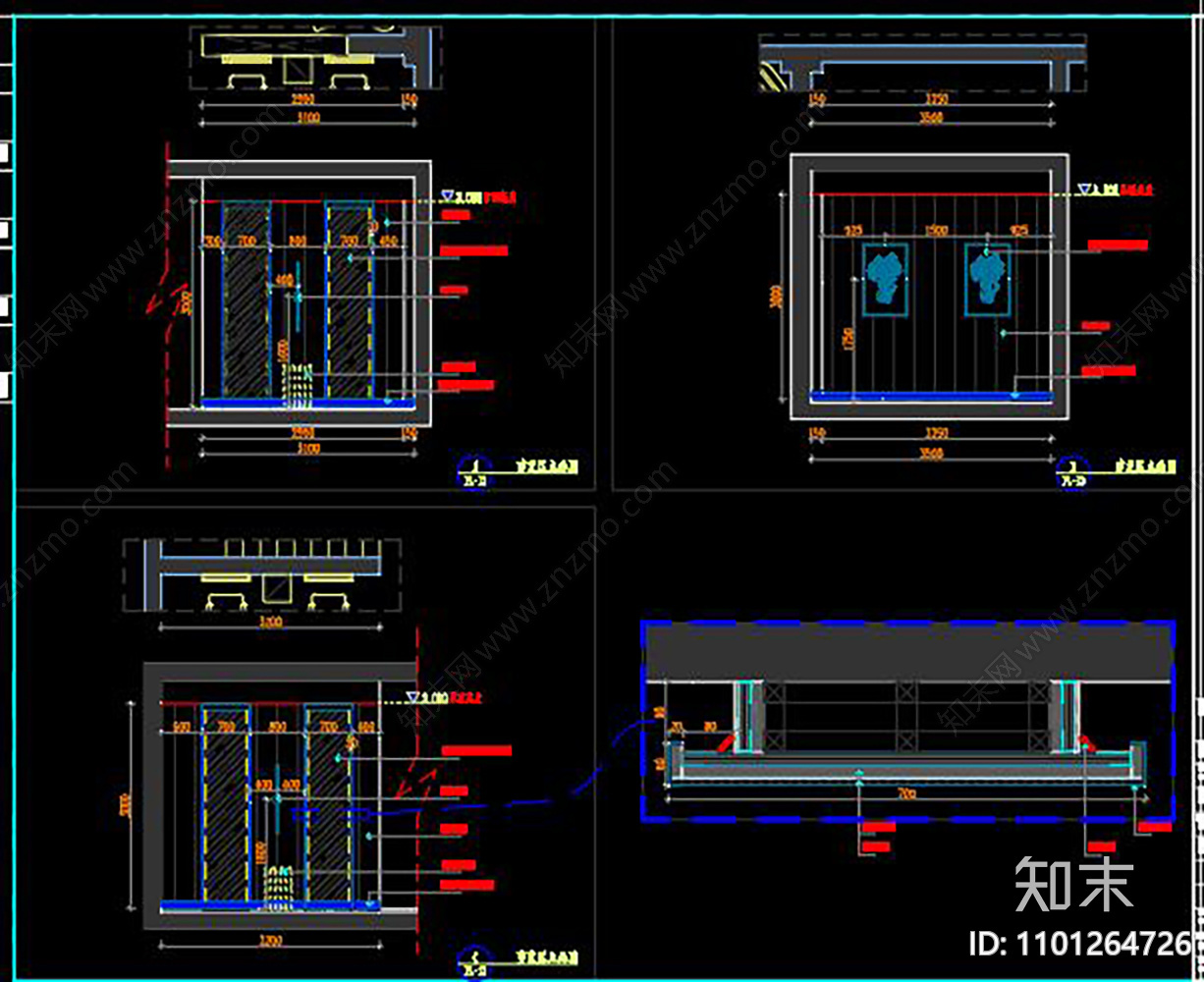 全套美容院cad施工图下载【ID:1101264726】