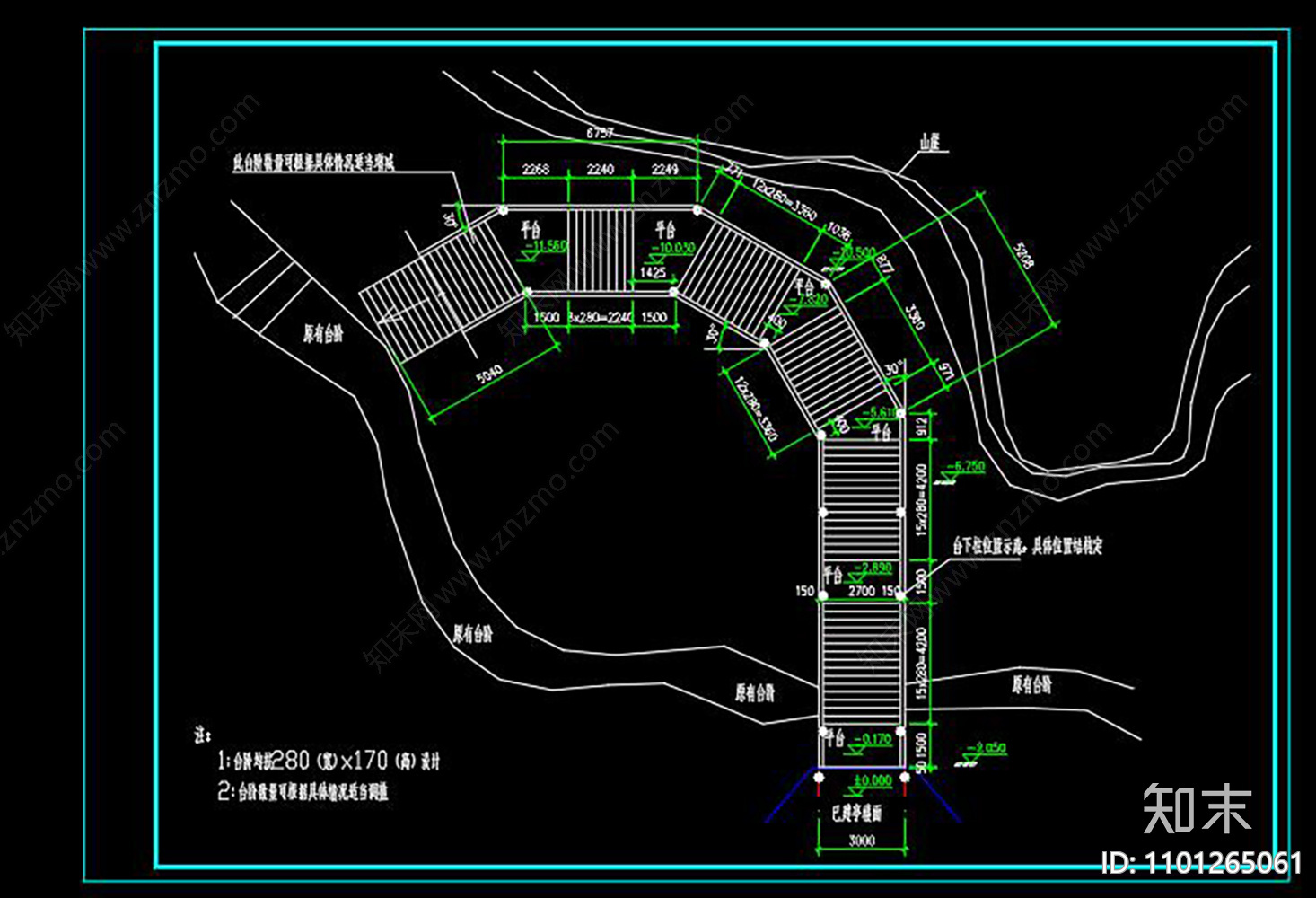 复杂梁式楼梯折梁节点构造详图施工图下载【ID:1101265061】