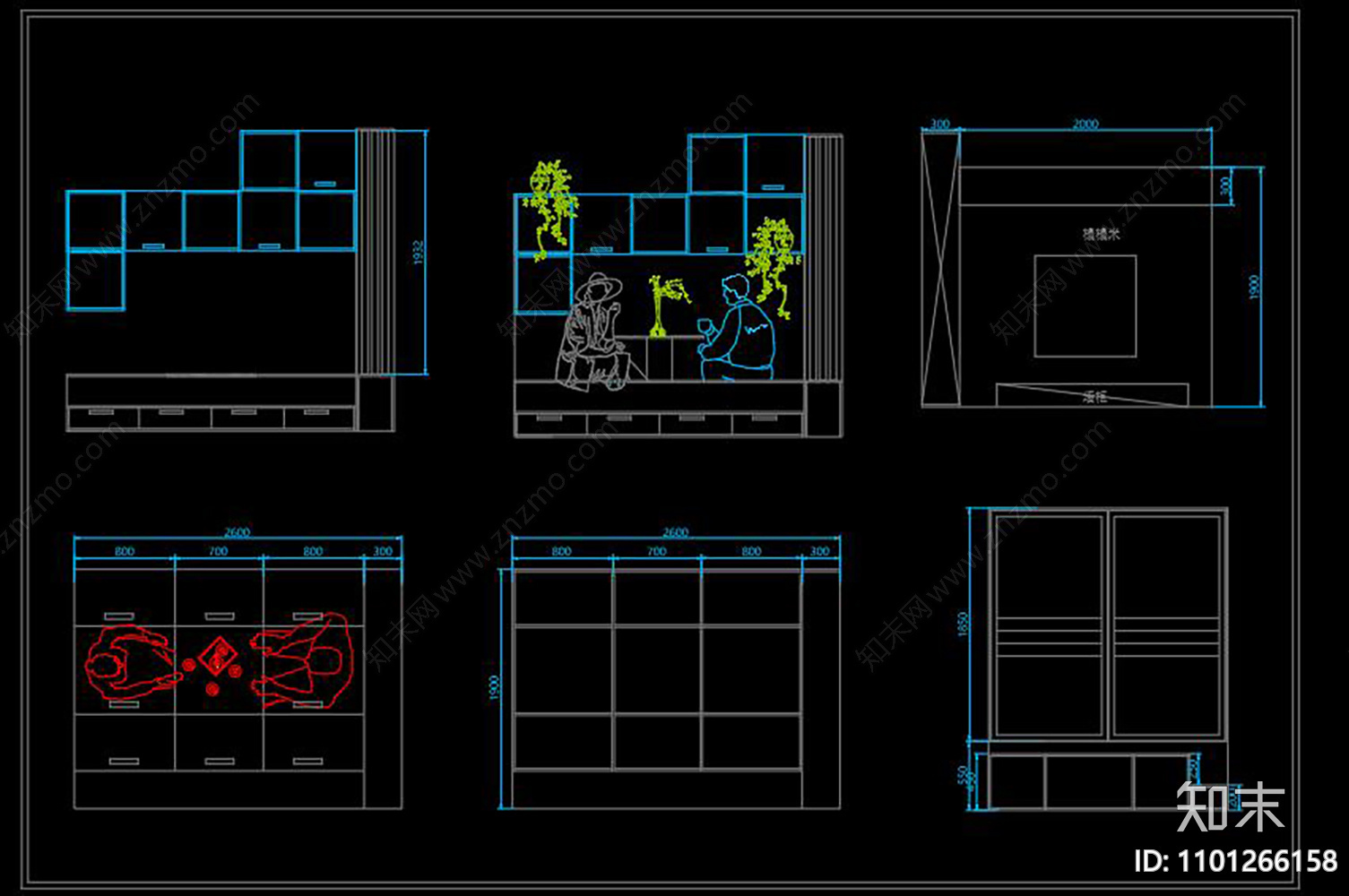 儿童房家具解析图纸施工图下载【ID:1101266158】