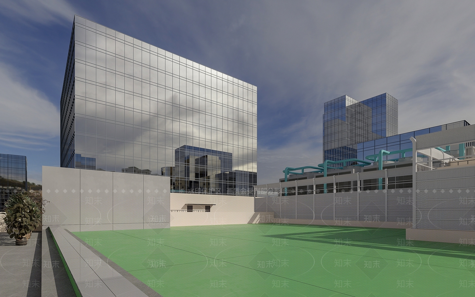 现代商业楼盘3D模型下载【ID:1101267189】