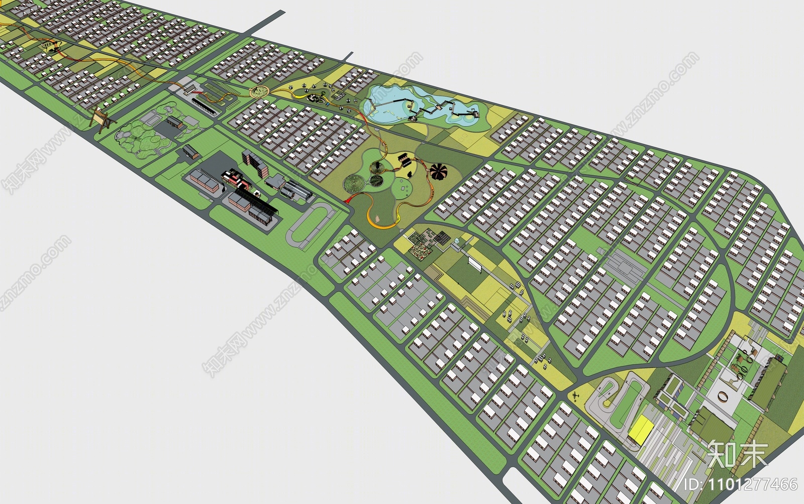 现代乡村农业公园SU模型下载【ID:1101277466】