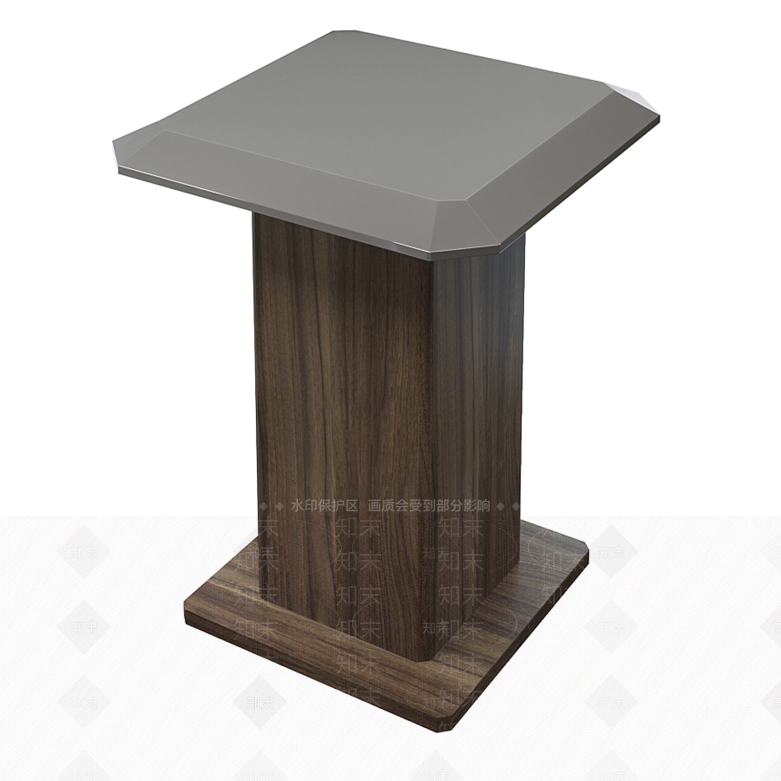现代讲台3D模型渲染效果图