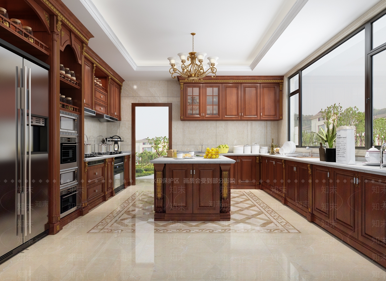 欧式古典厨房3D模型下载【ID:1101280224】