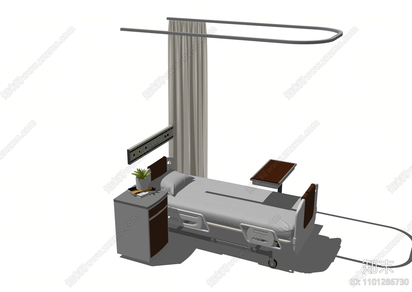 现代医疗床器材SU模型下载【ID:1101286730】