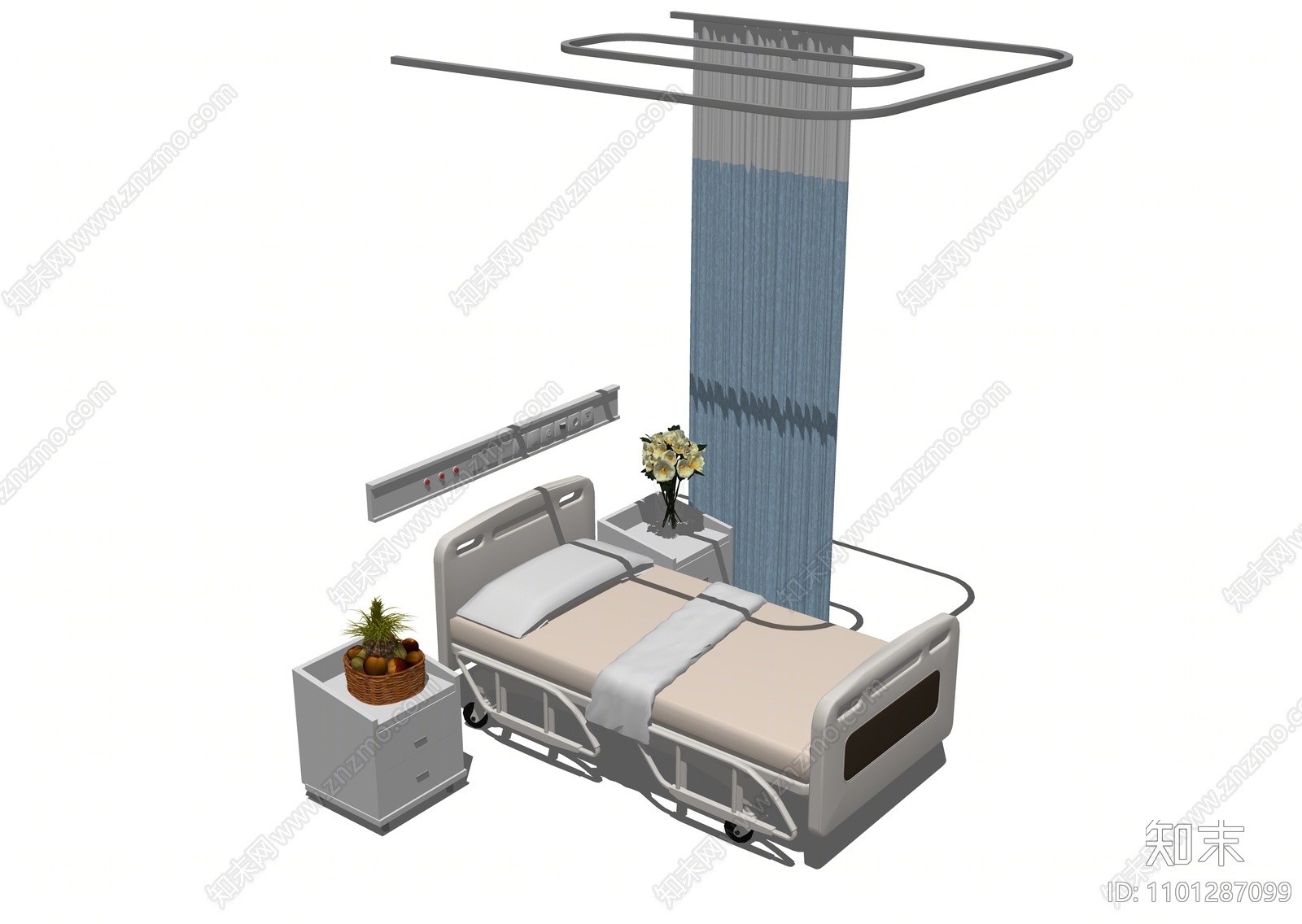 现代医疗床器材SU模型下载【ID:1101287099】