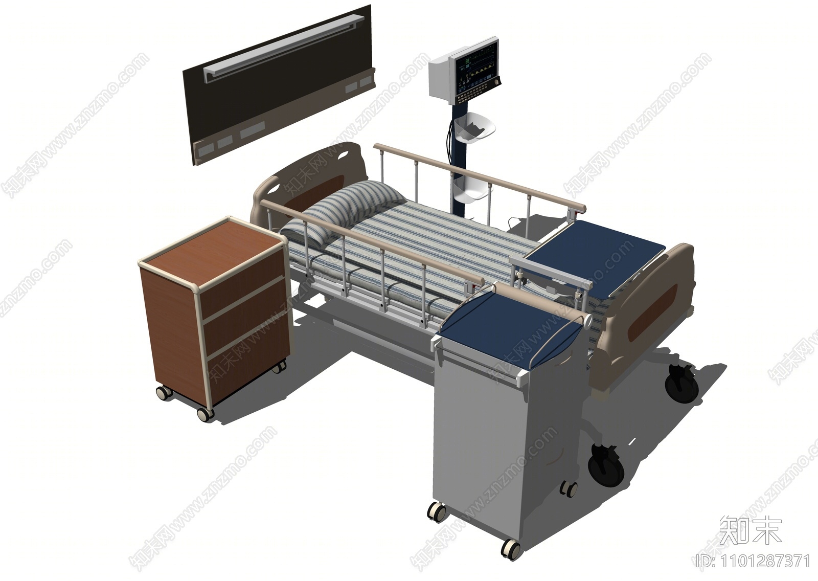 现代医疗床器材SU模型下载【ID:1101287371】