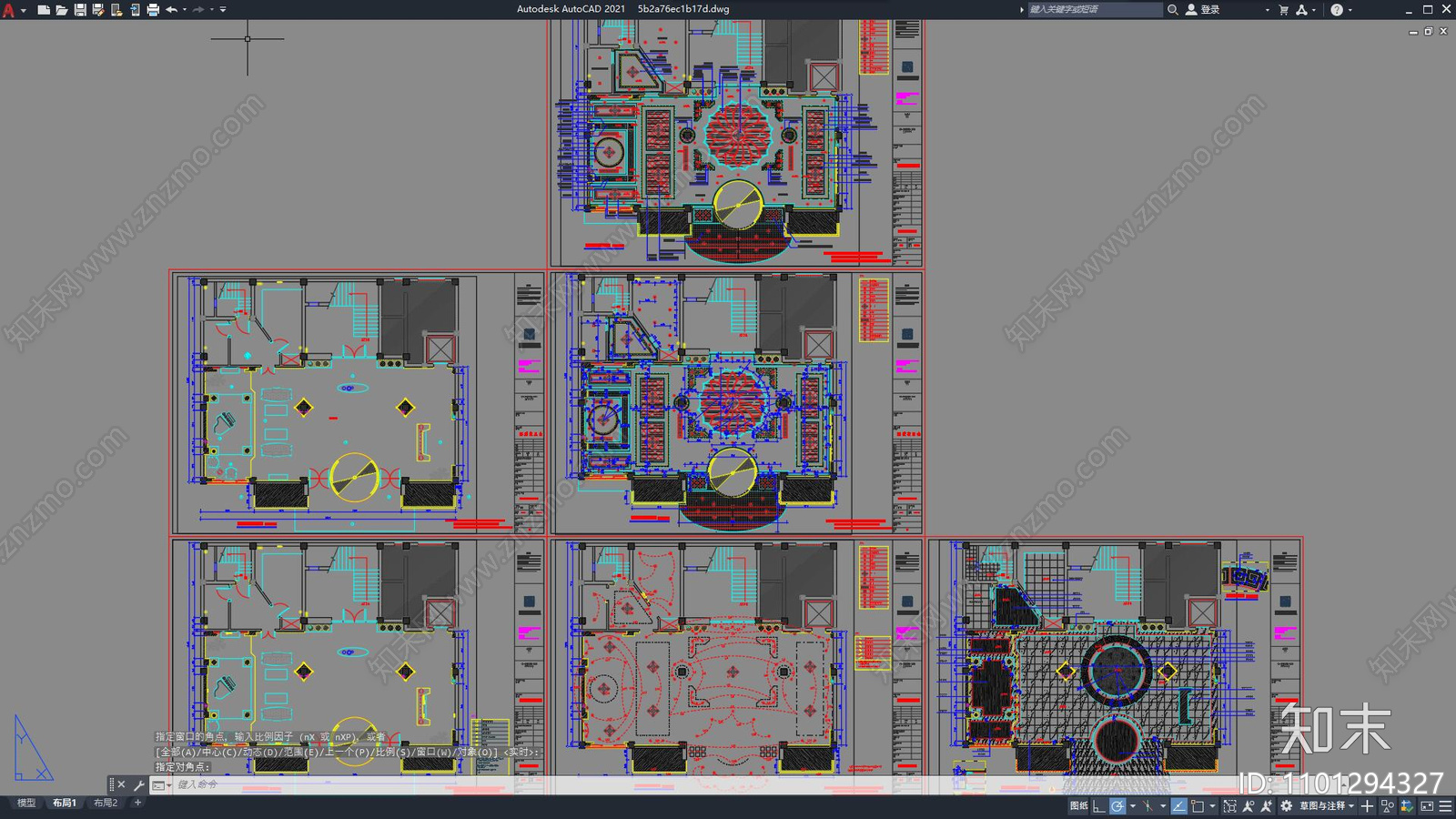 夜总会空间设计cad施工图下载【ID:1101294327】