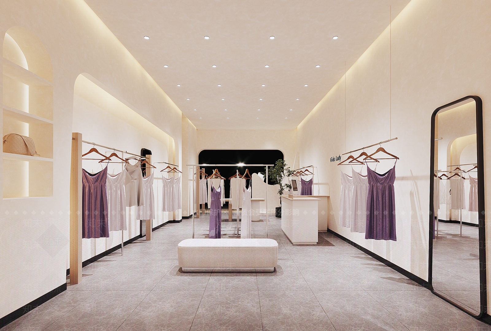 现代服装鞋店3D模型下载【ID:1101311908】