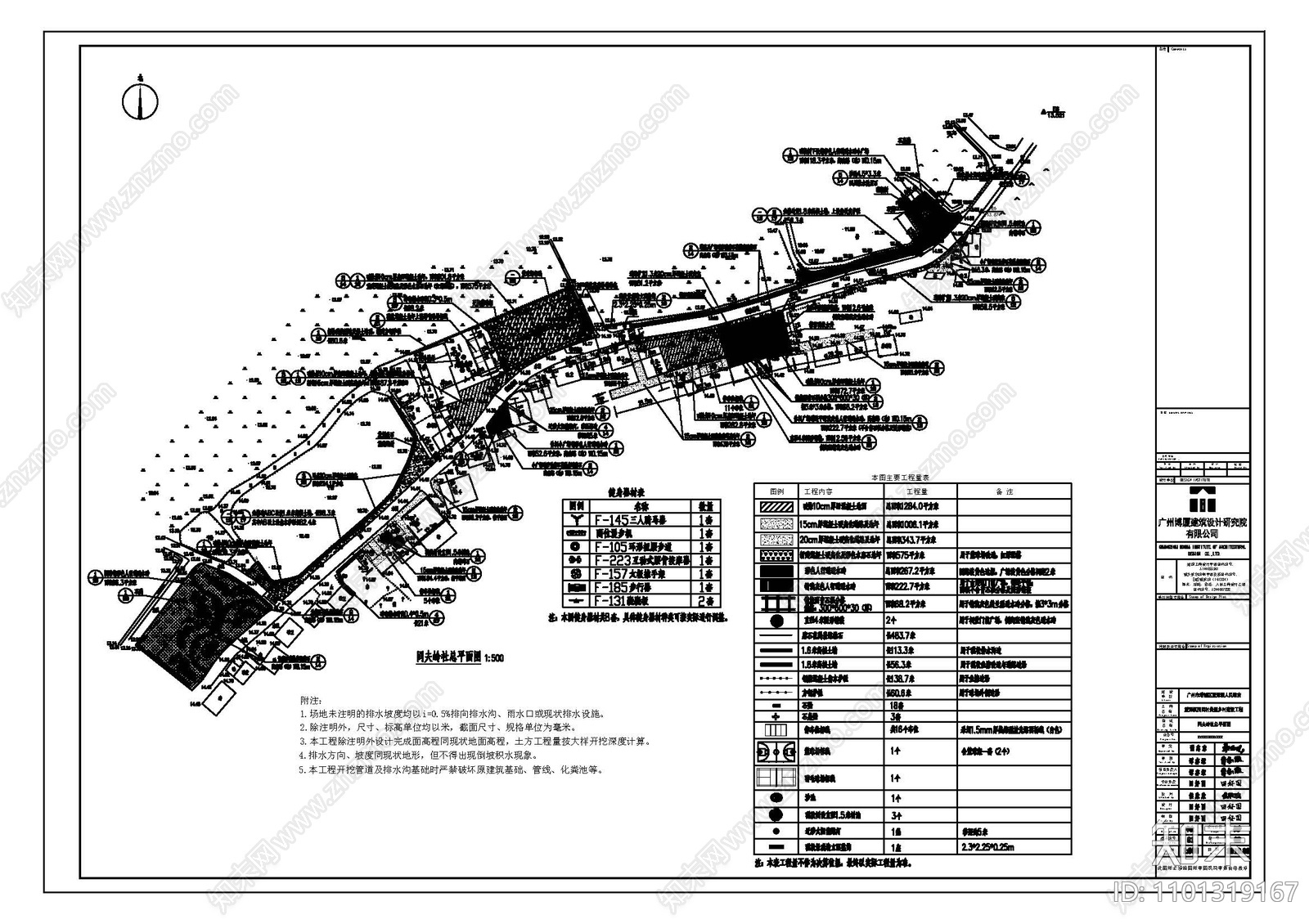 某镇某村美丽乡村建设工程CAD施工图设计cad施工图下载【ID:1101319167】