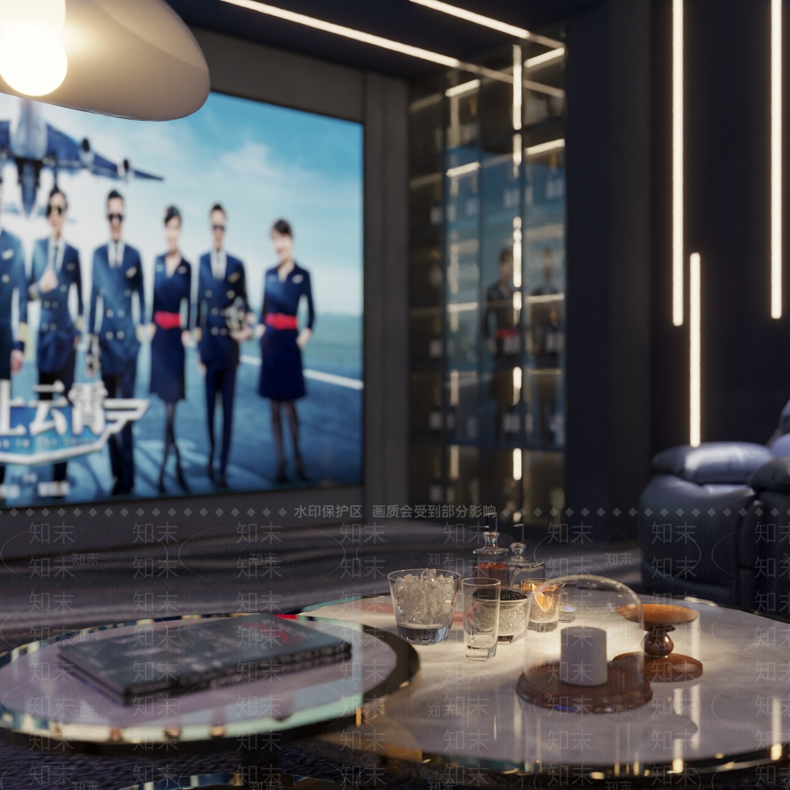 现代家居影音室3D模型下载【ID:1101319418】