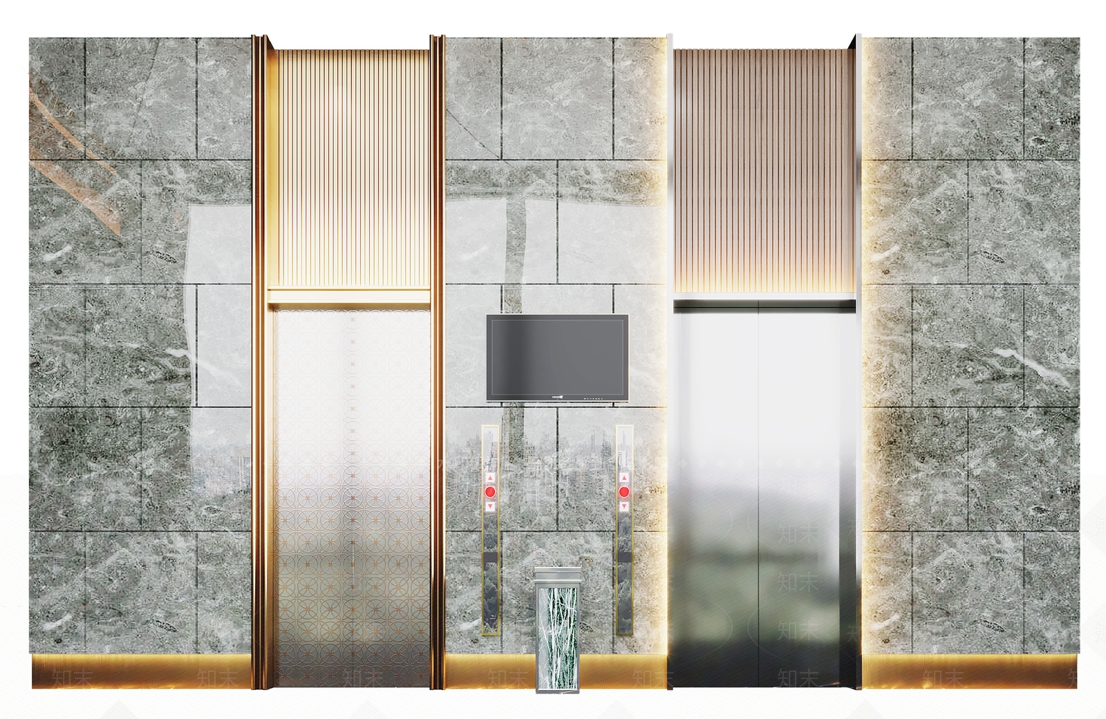 现代电梯门3D模型下载【ID:1101319754】