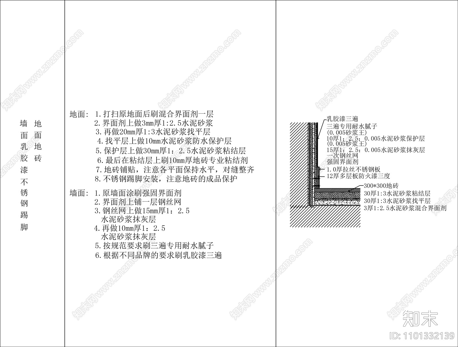 墙面墙纸施工图下载【ID:1101332139】
