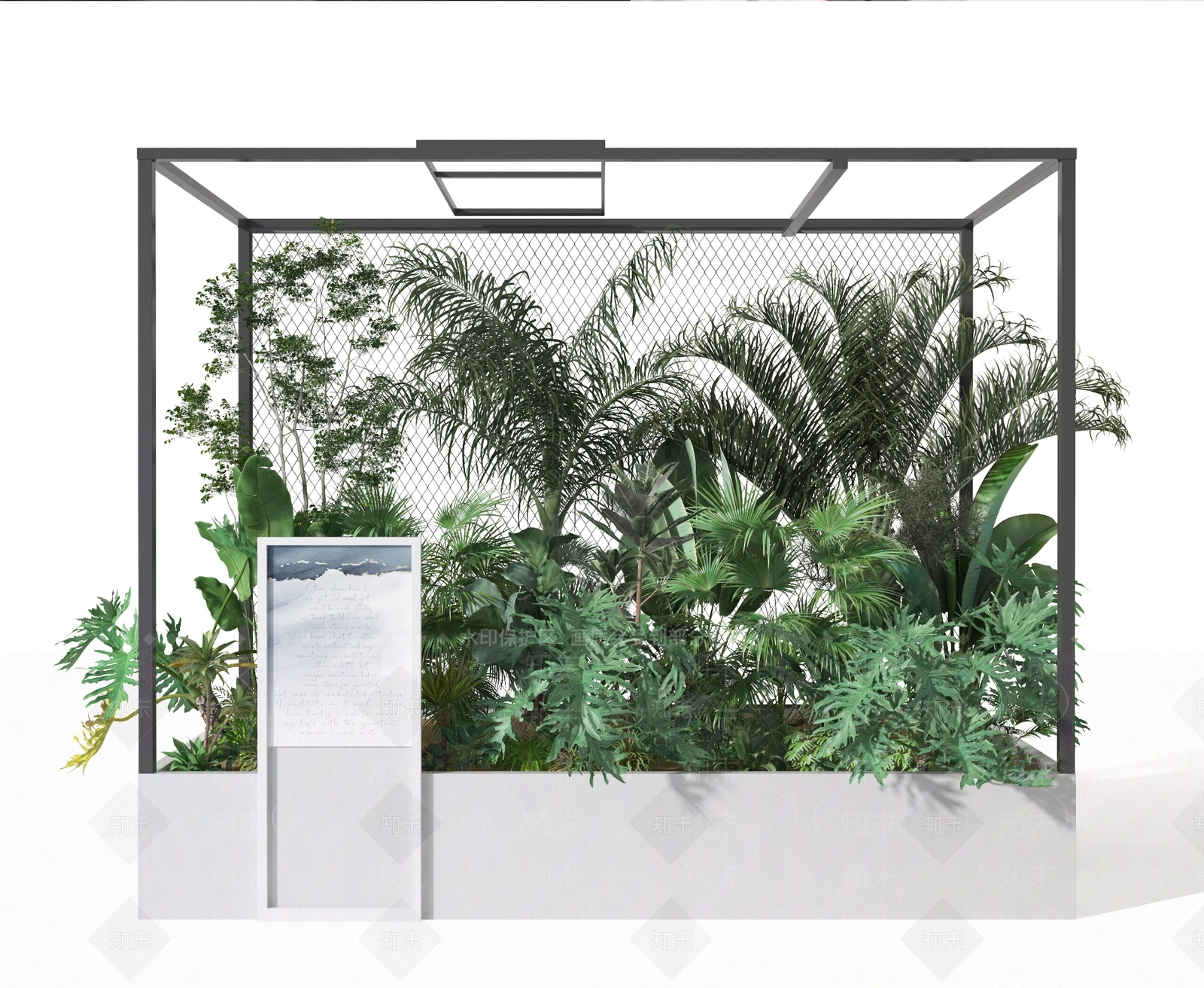现代花坛花钵3D模型下载【ID:1101338431】