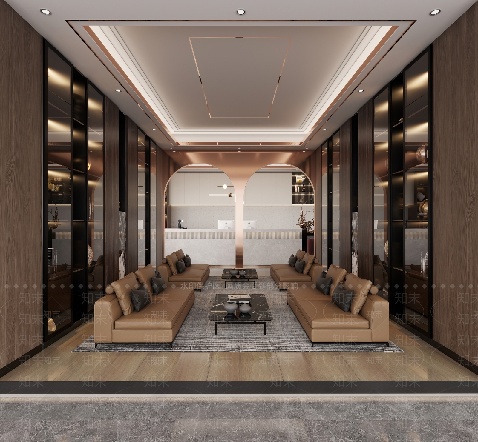 现代酒店电梯间3D模型下载【ID:1101340550】