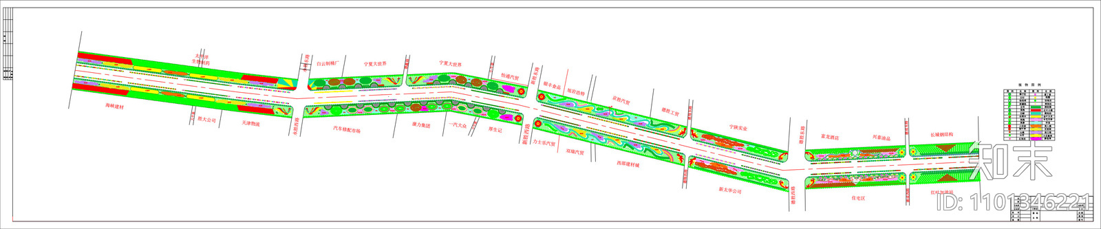 道路绿化景观设计施工图下载【ID:1101346221】