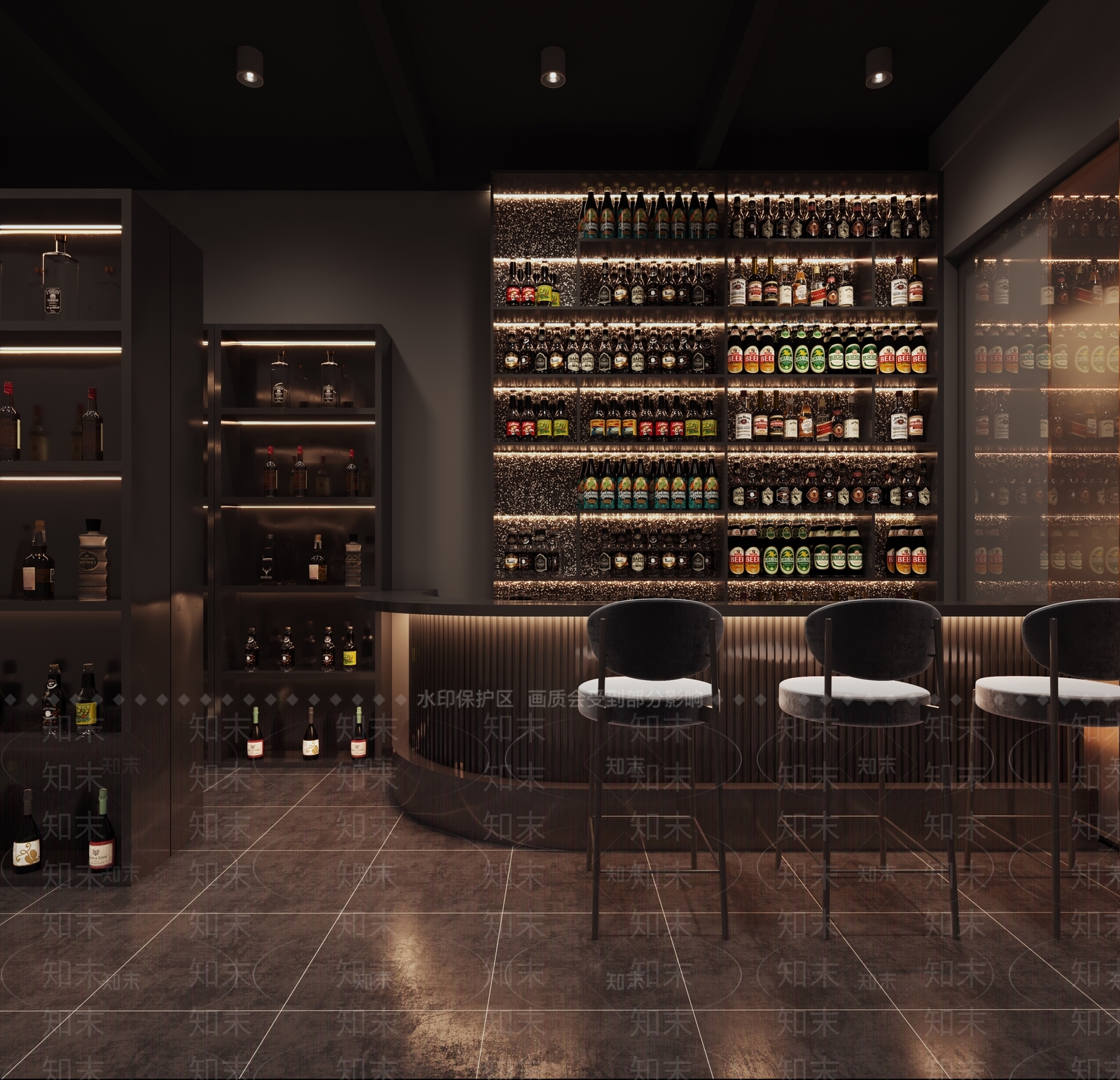 工业风酒吧3D模型下载【ID:1101351977】
