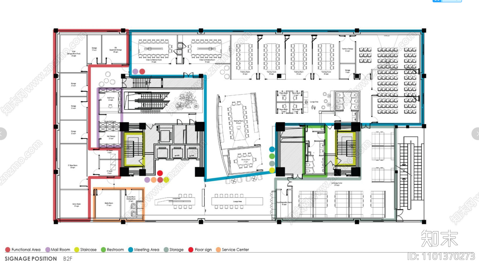 YUM中国总部办公室cad施工图下载【ID:1101370273】