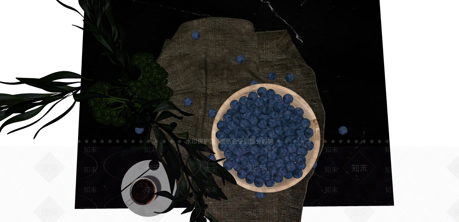 现代蓝莓SU模型下载【ID:1101374657】