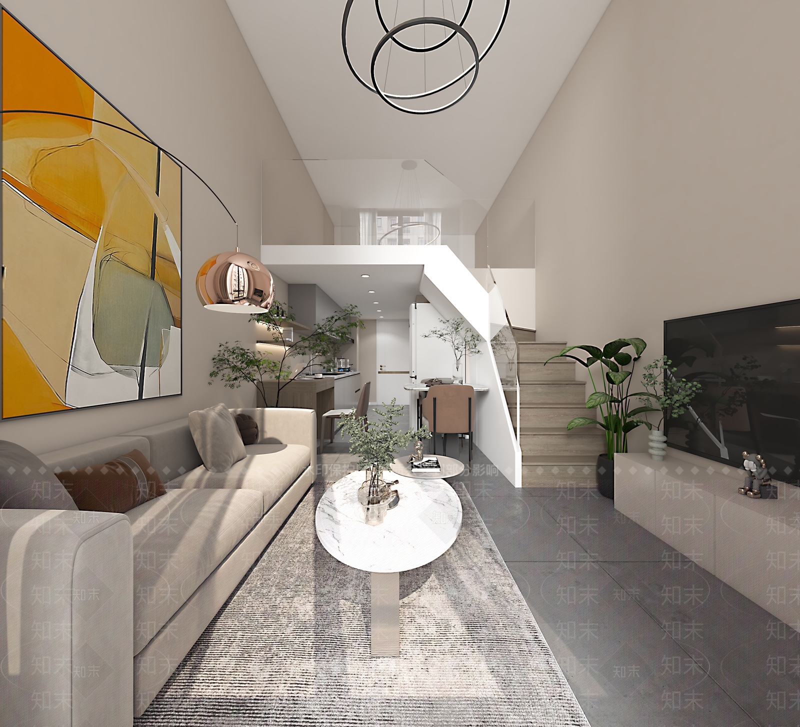 现代单身公寓3D模型下载【ID:1101378529】
