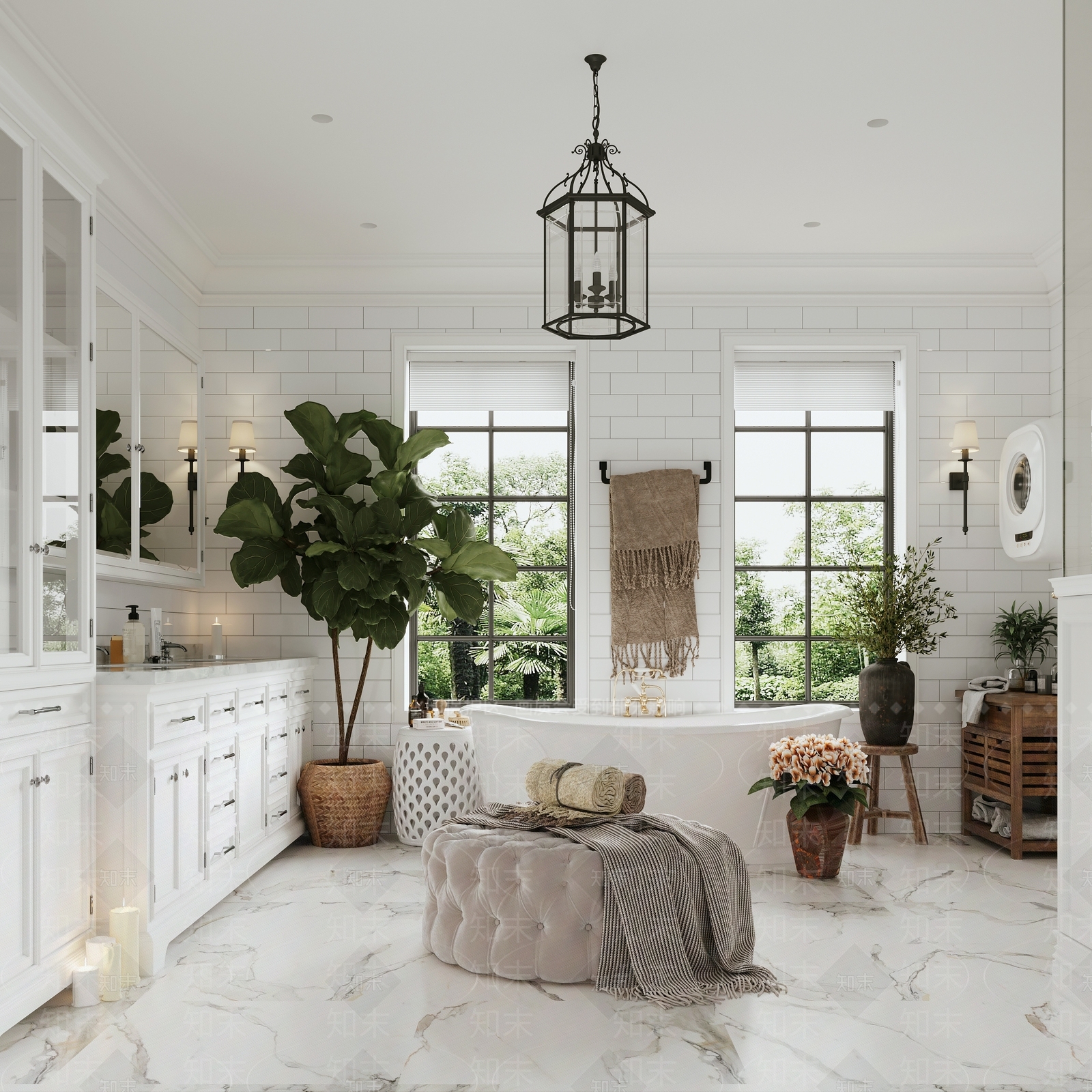 美式卫生间3D模型下载【ID:1101384658】