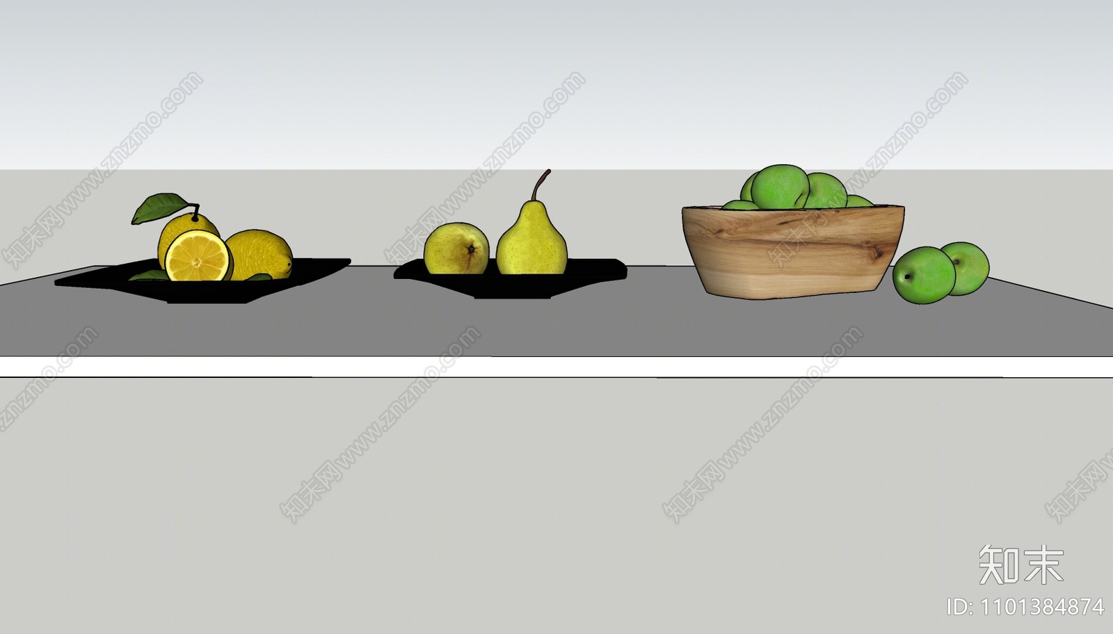 现代水果柠檬SU模型下载【ID:1101384874】