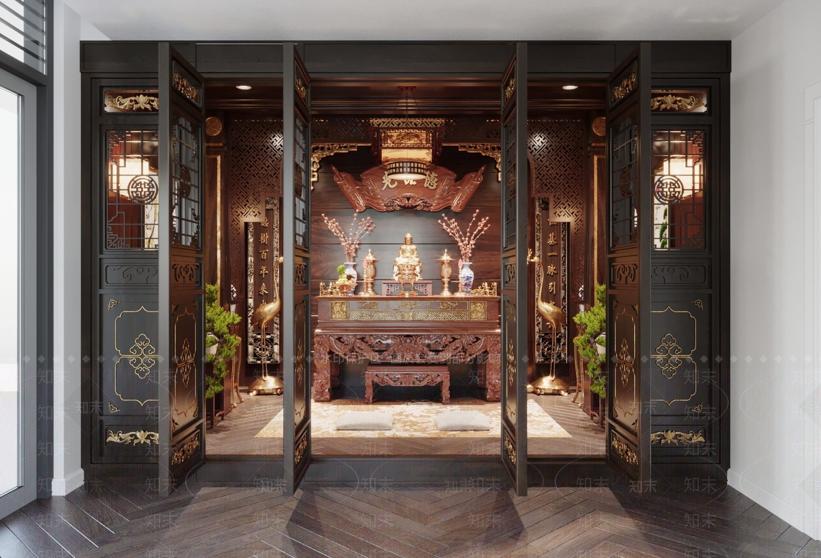 中式祠堂3D模型下载【ID:1101385007】