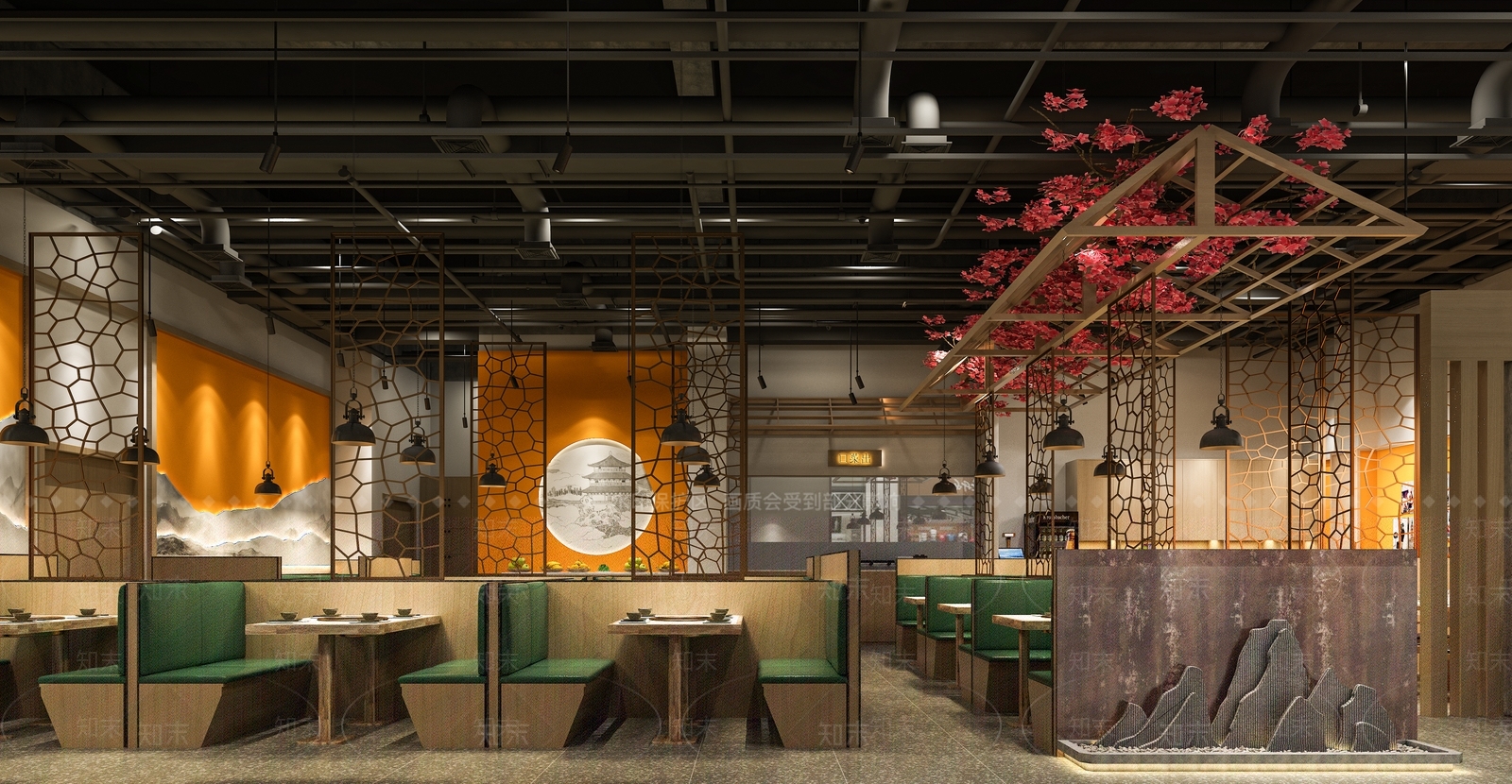 工业风火锅店3D模型下载【ID:1101391184】
