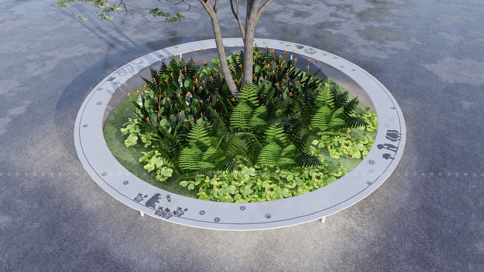 现代景观座椅SU模型下载【ID:1101391271】