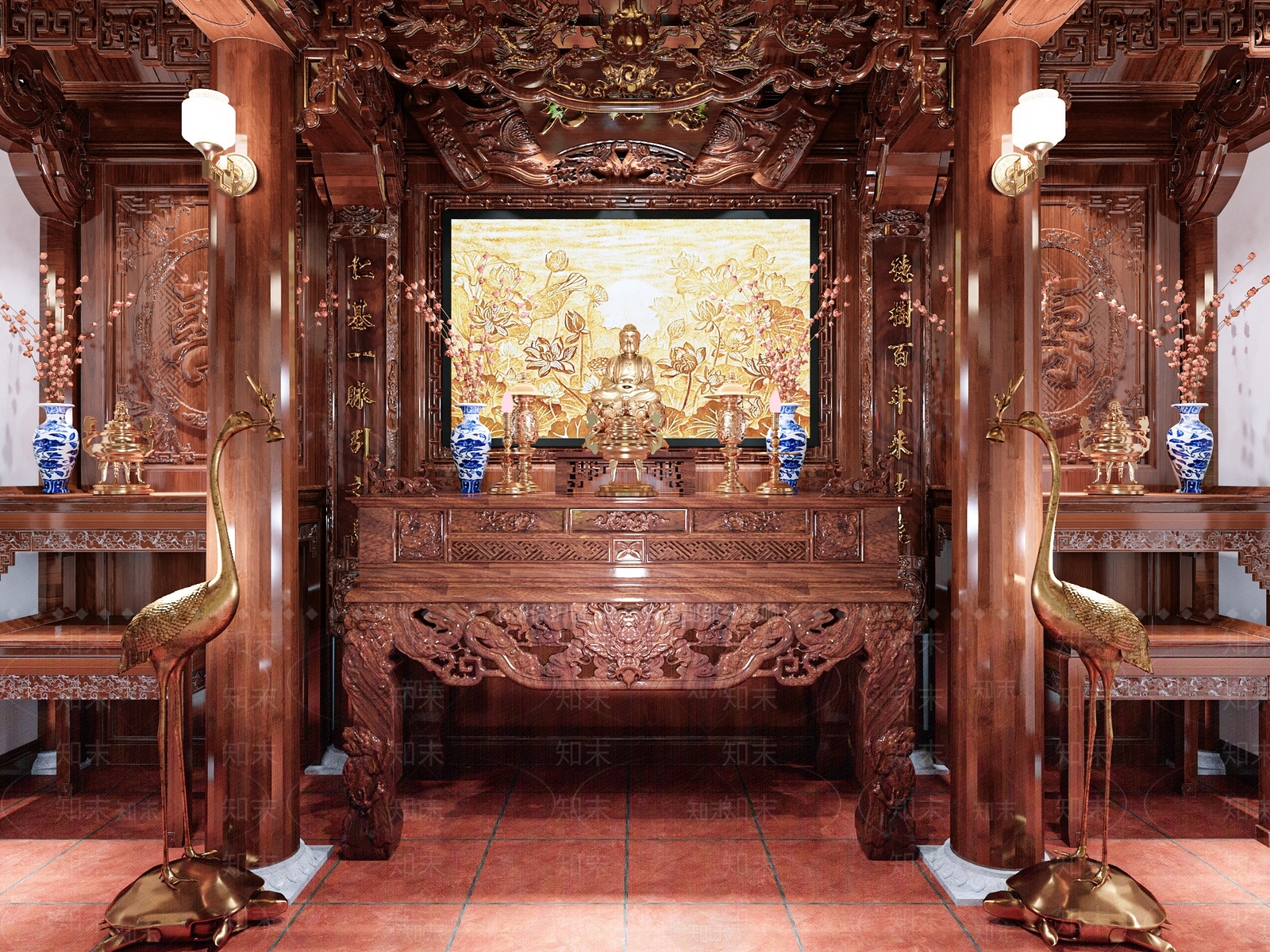 中式祠堂3D模型下载【ID:1101393760】