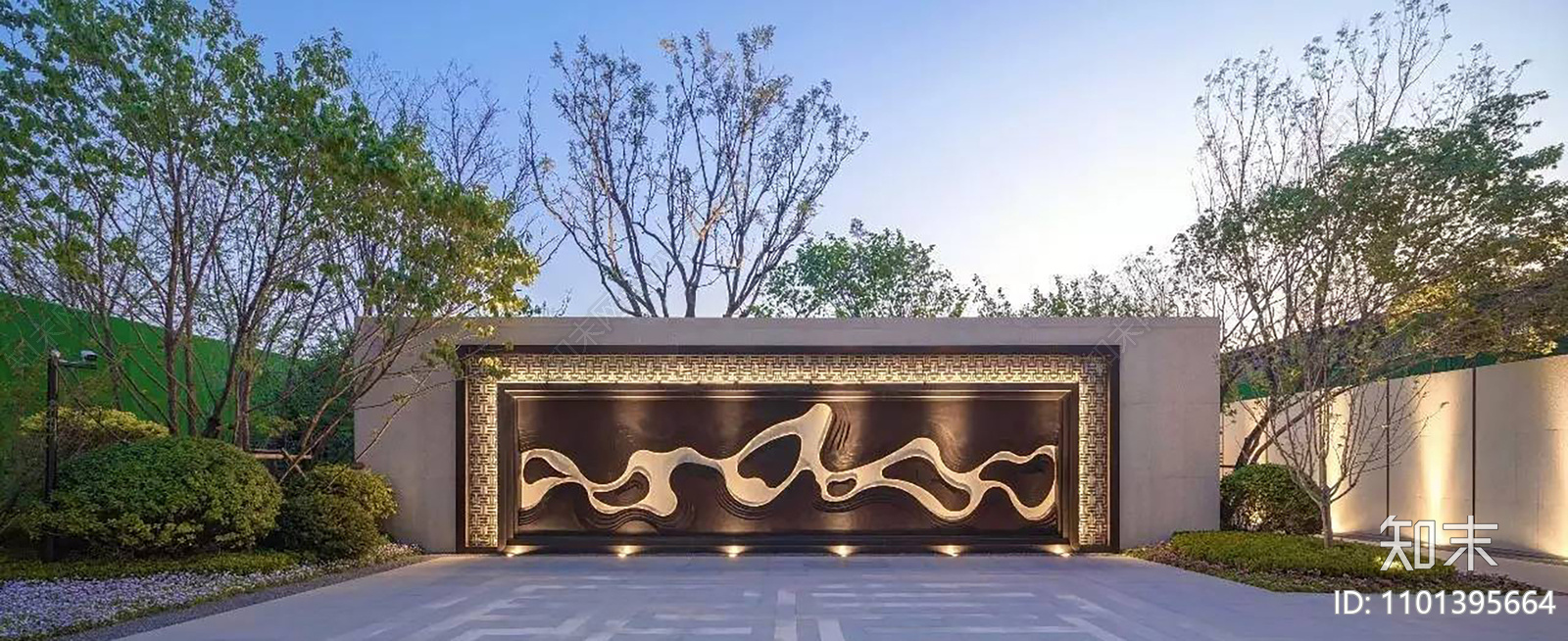 对景景墙施工图下载【ID:1101395664】