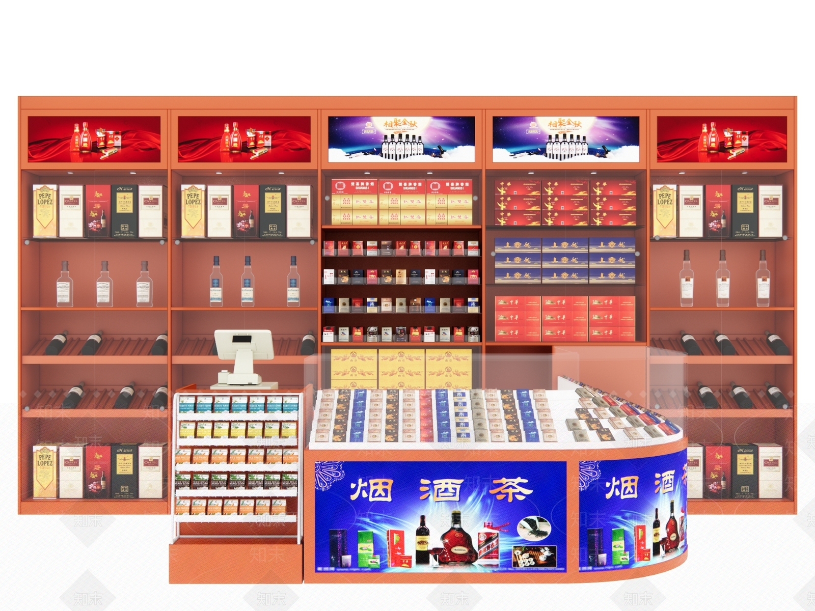 现代便利店货架SU模型下载【ID:1101499258】