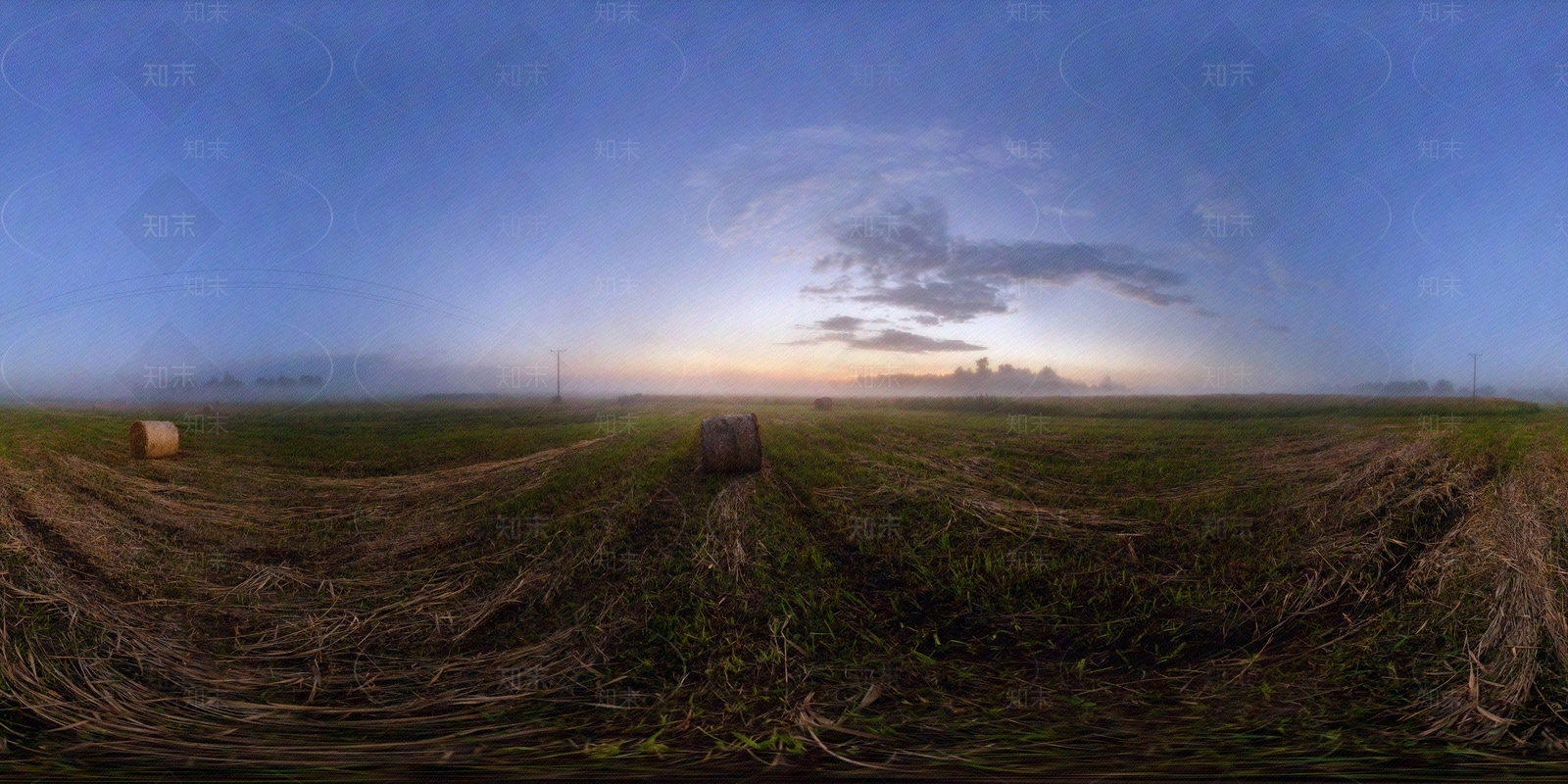 HDR日落乡村黄昏全景天空贴图下载【ID:1101402651】