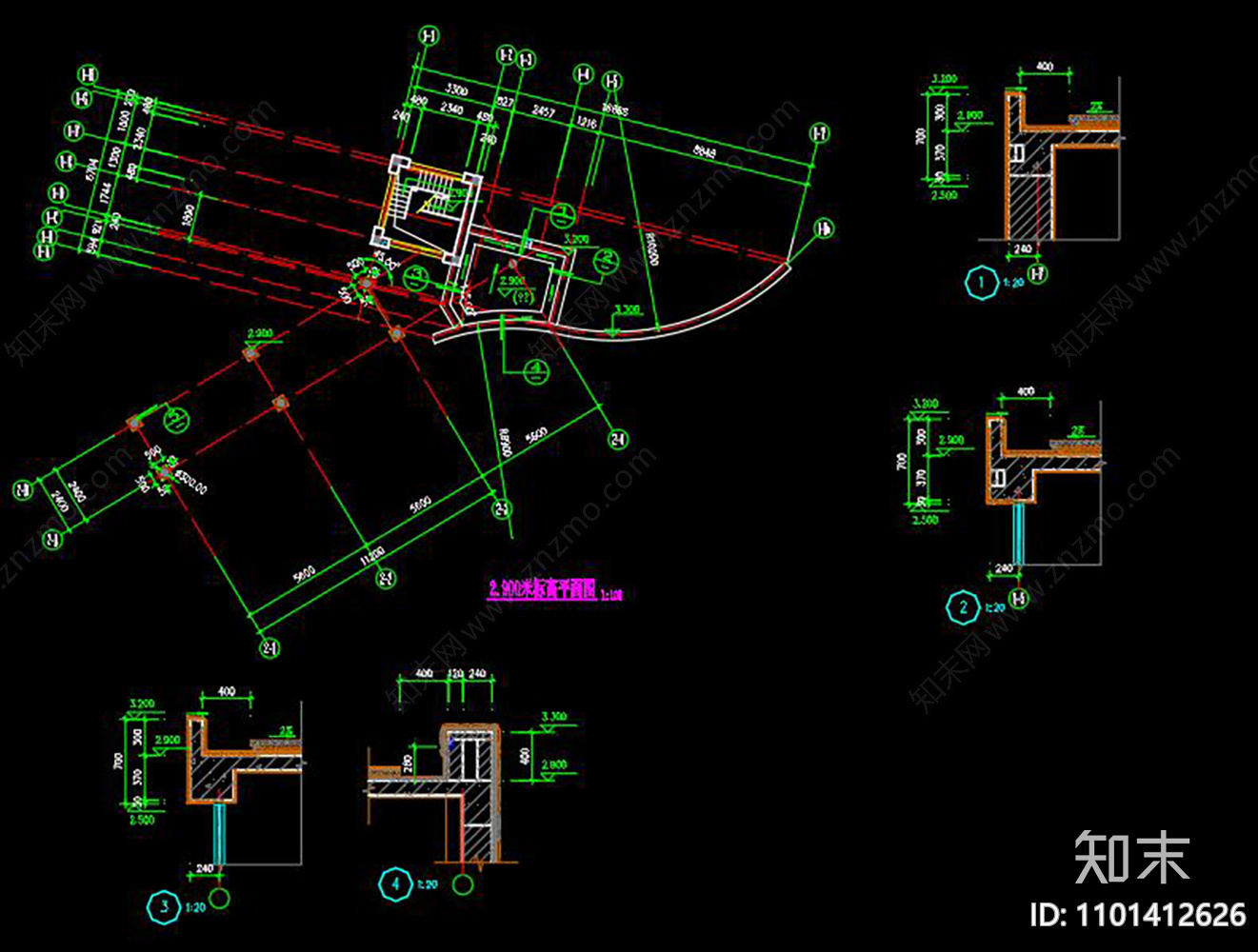 别墅钢结构大门图纸施工图cad施工图下载【ID:1101412626】