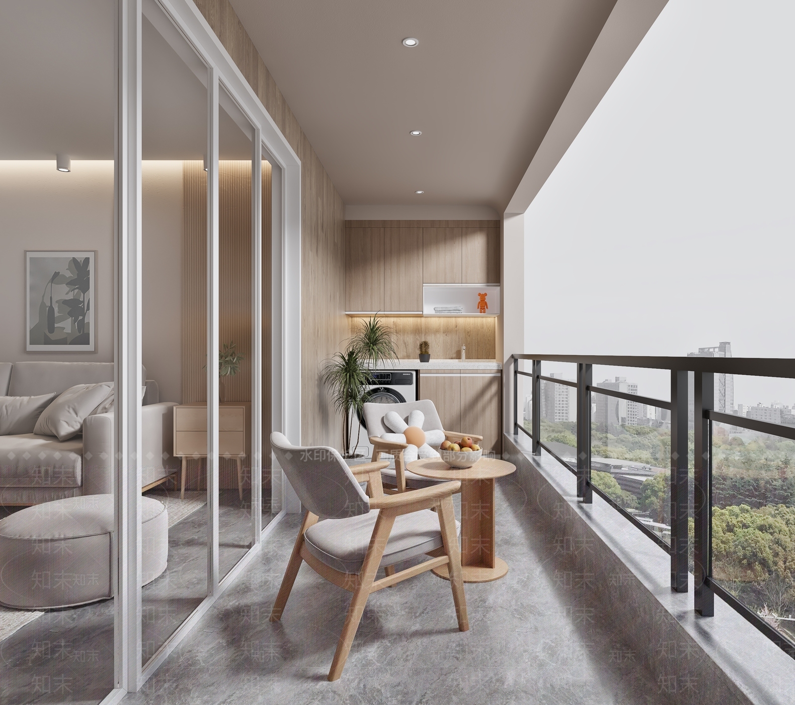 北欧阳台3D模型下载【ID:1101422235】