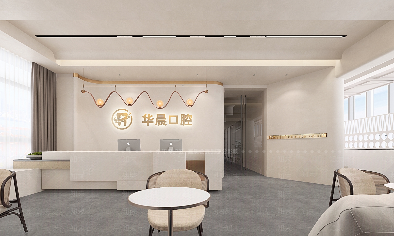现代医院前台3D模型下载【ID:1101424549】