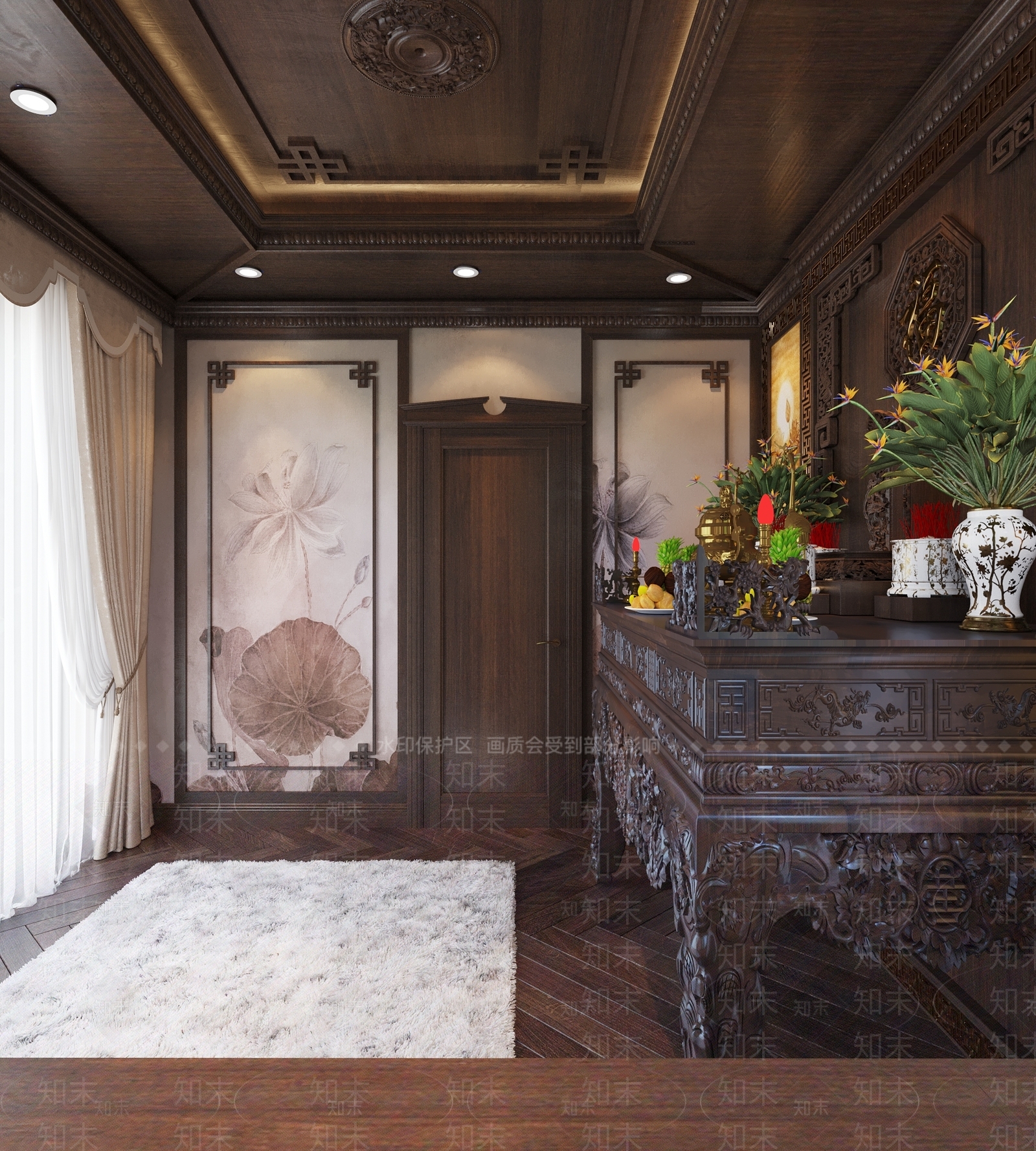 中式祠堂3D模型下载【ID:1101426155】