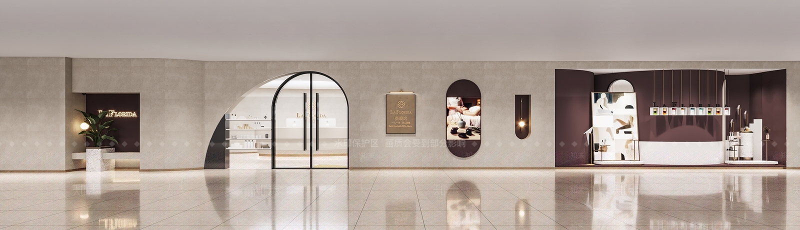 现代美容美甲美发门头3D模型下载【ID:1101428082】