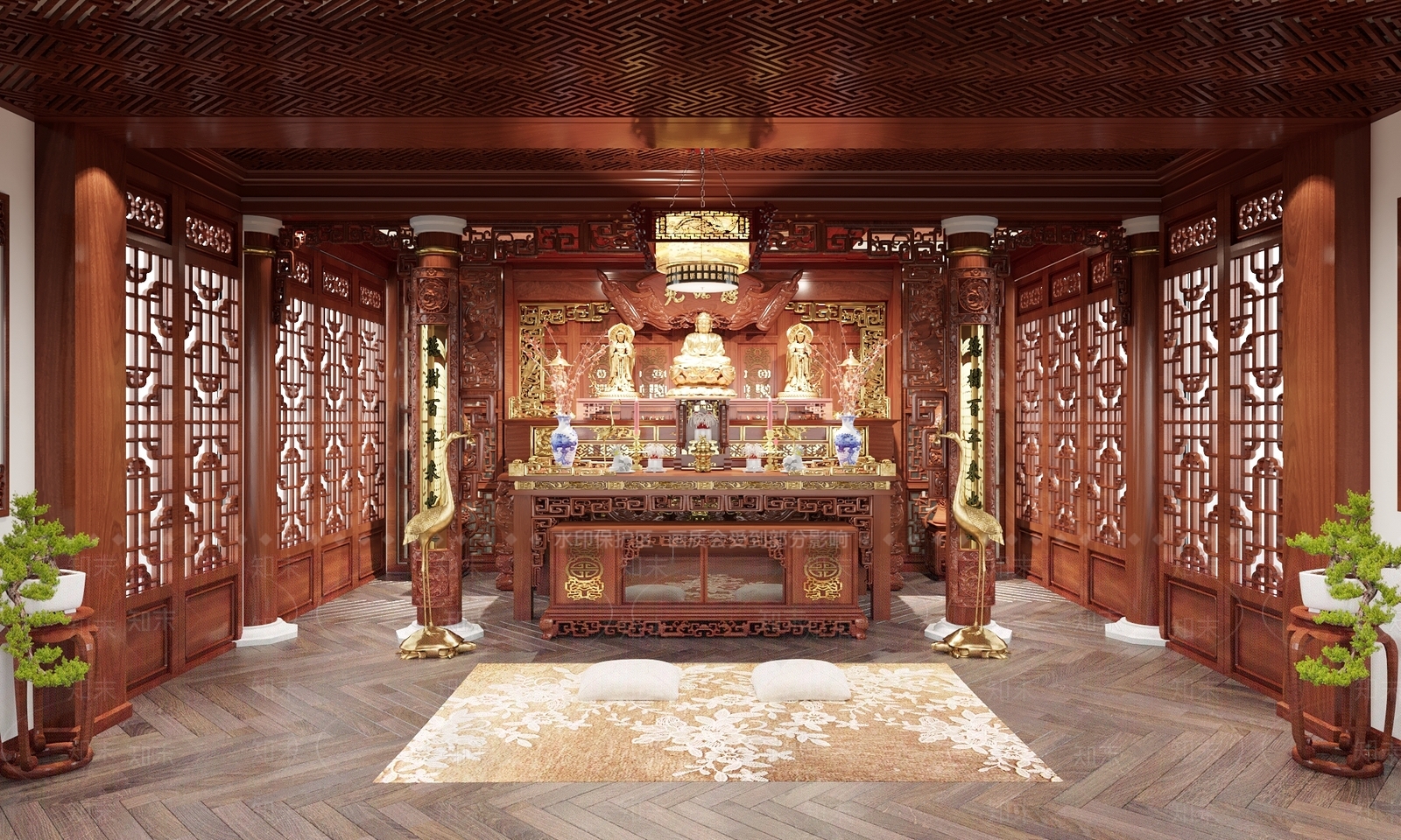 中式祠堂3D模型下载【ID:1101434404】