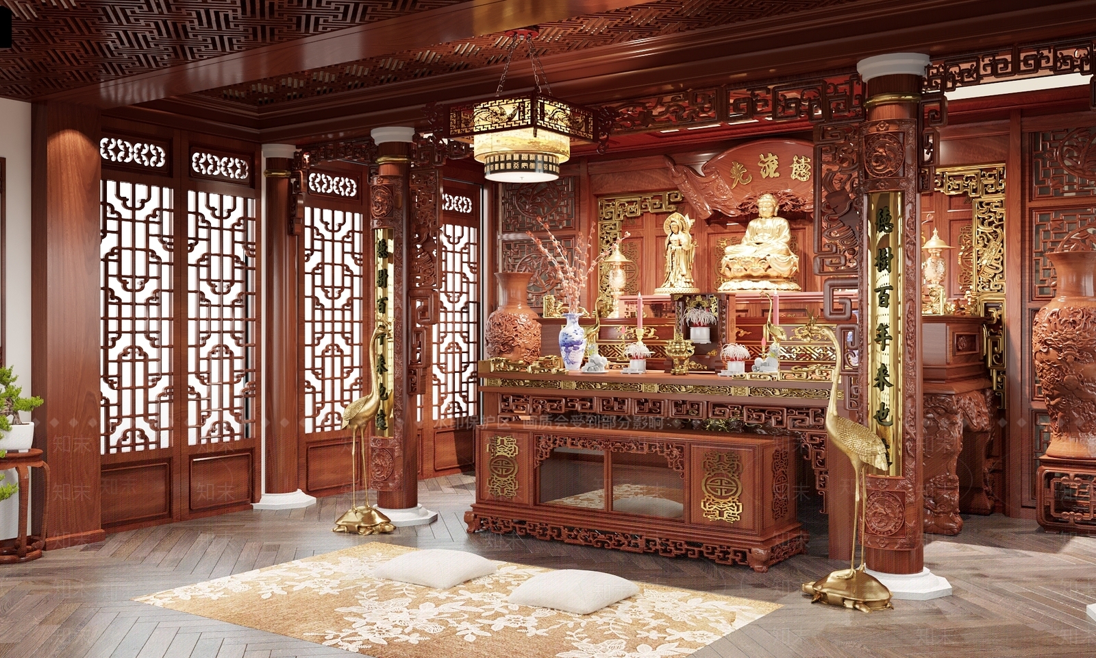 中式祠堂3D模型下载【ID:1101434404】
